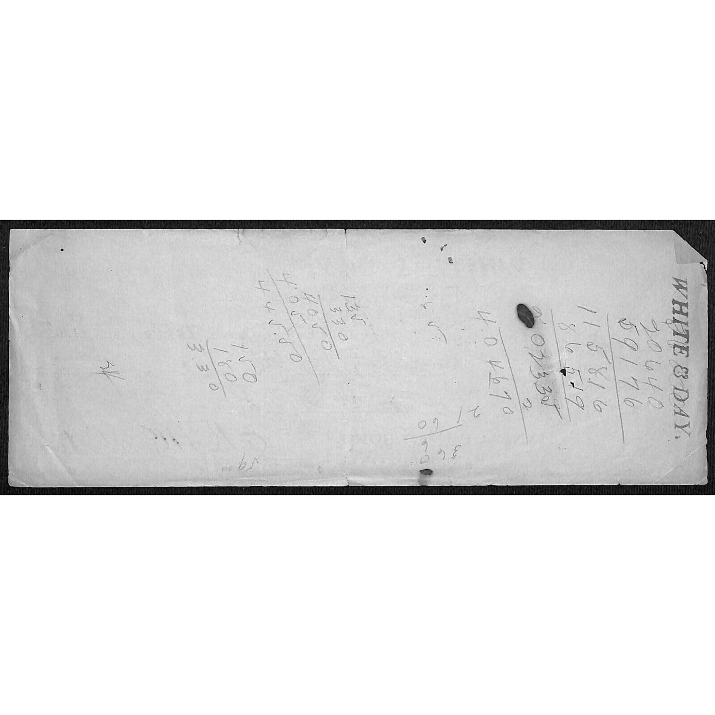 Earlboro, OK 1907 Territorial "White & Day" Dry Goods Bank Check - Scarce