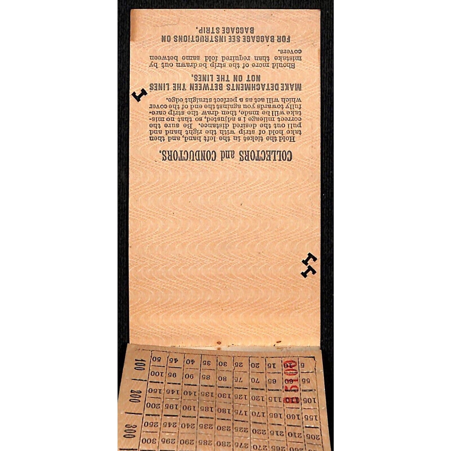 1894 Baltimore & Ohio Railroad 1000 Mile Ticket Book Hard Cover w/ 8" Remnant