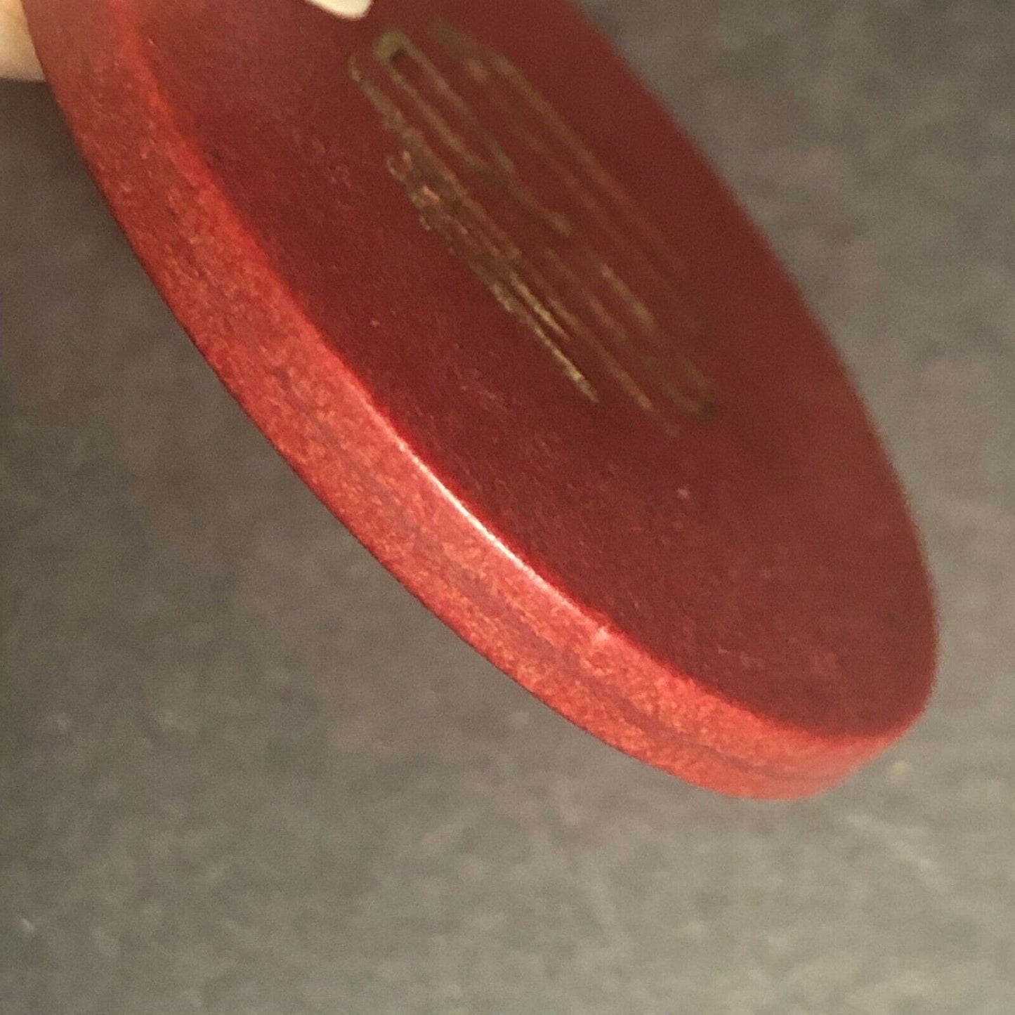 Vintage Red Clay Poker 25c Chip "MD" ? Monogram - Eisenstadt Collection