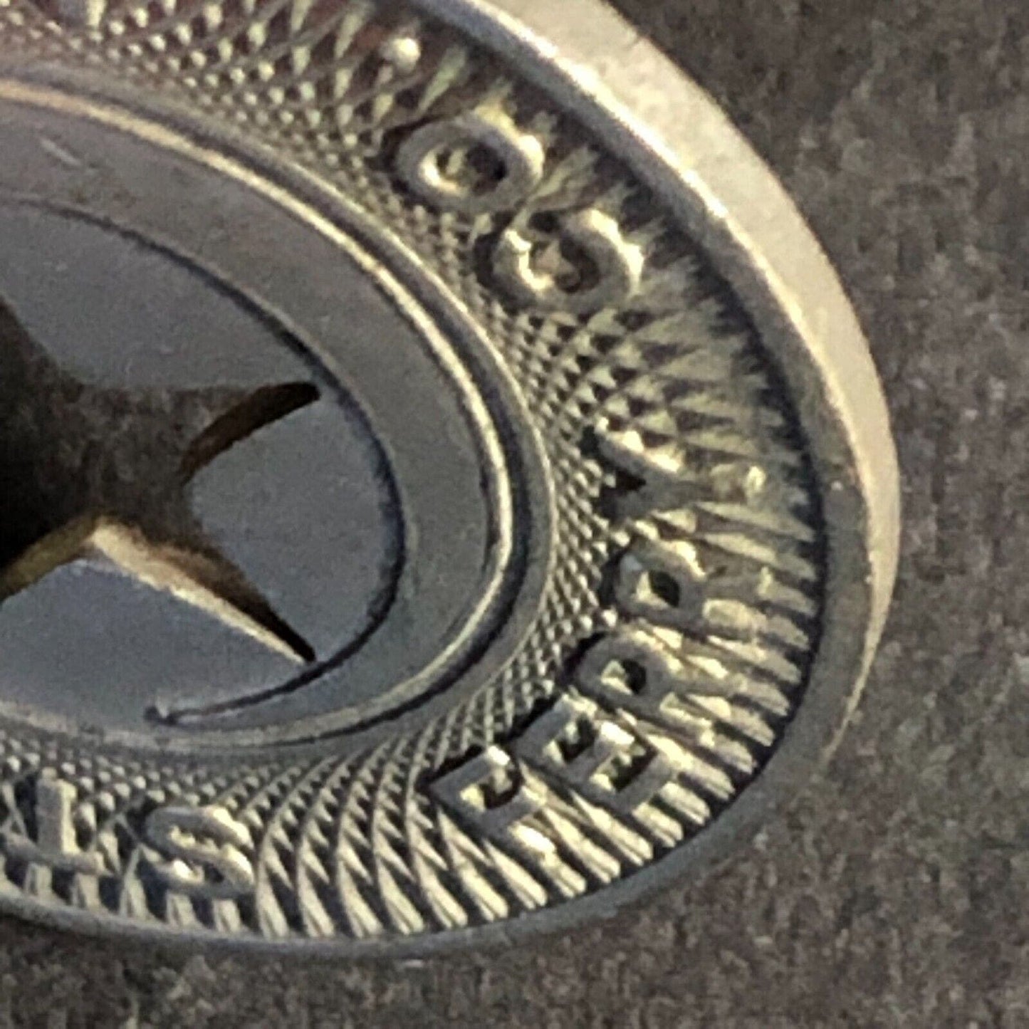 Star & Crescent Ferry CA WM G/F One Fare Transit Token 23mm