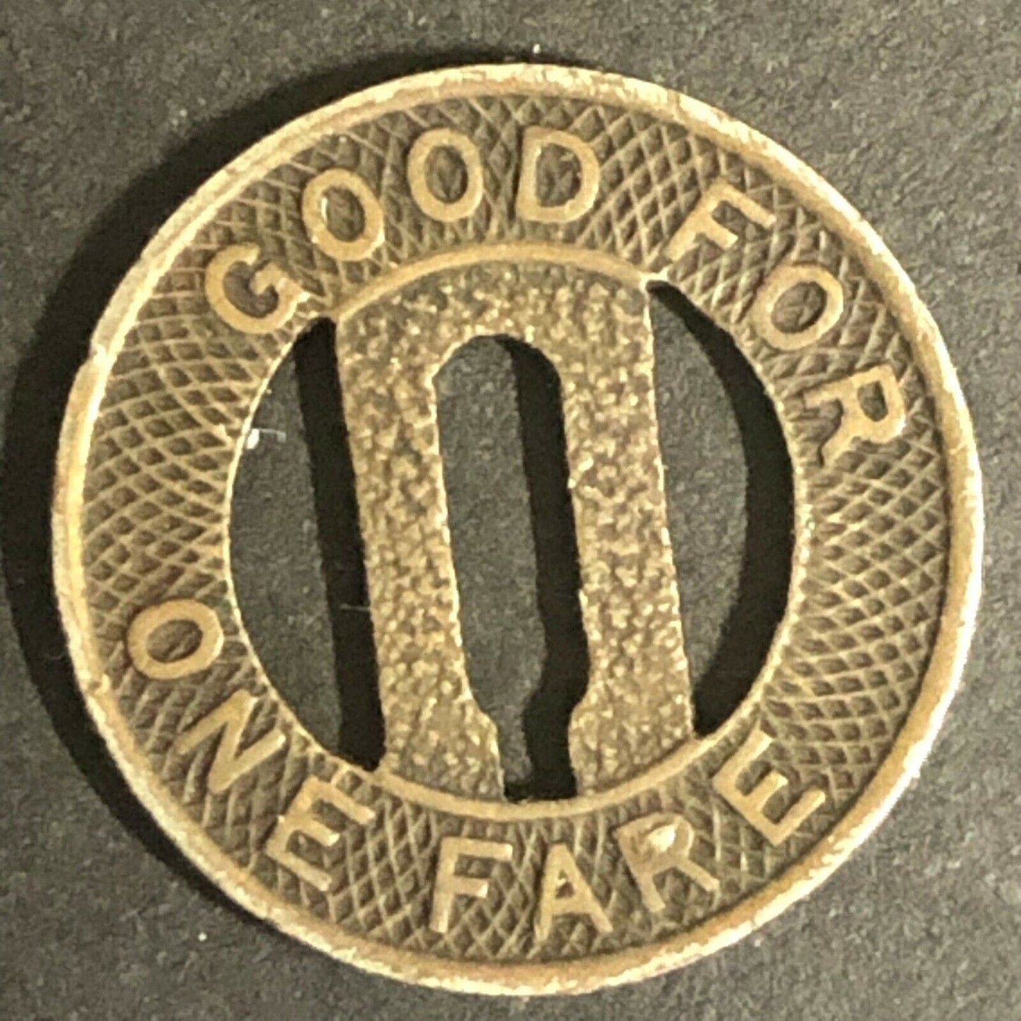 c1920-40's 16mm "Connecticut Company" G/F One Fare - Brass Transit Token CT