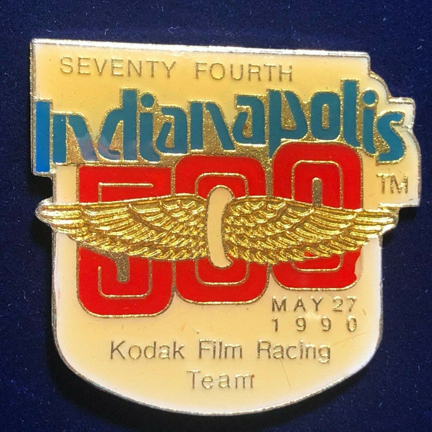 Vintage Kodak Lapel Hat Pin - 1990 74th Indianapolis 500 Racing Team