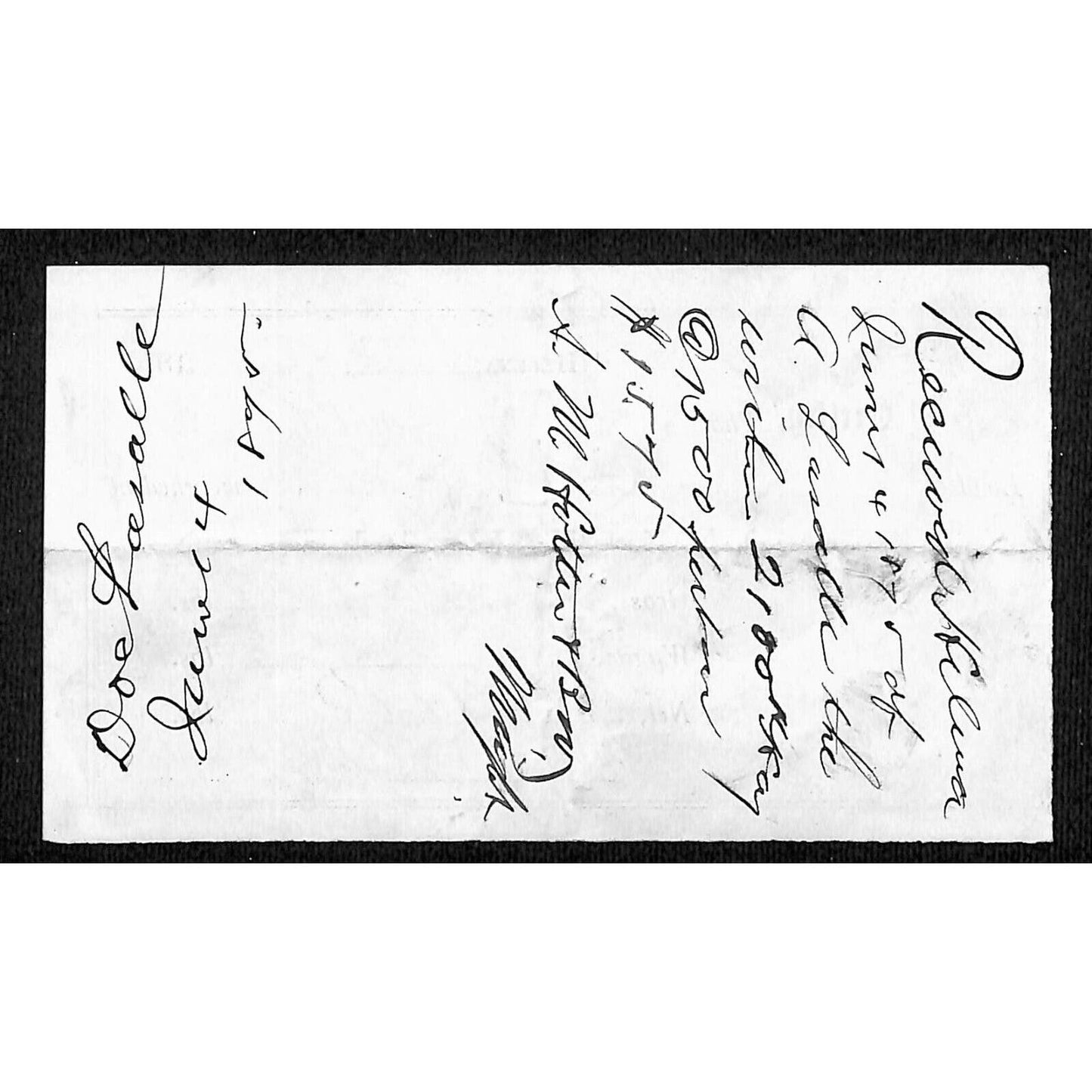 Helena Montana 1875 Gallatin Hay Scales 2100 lbs. Receipt / Billhead