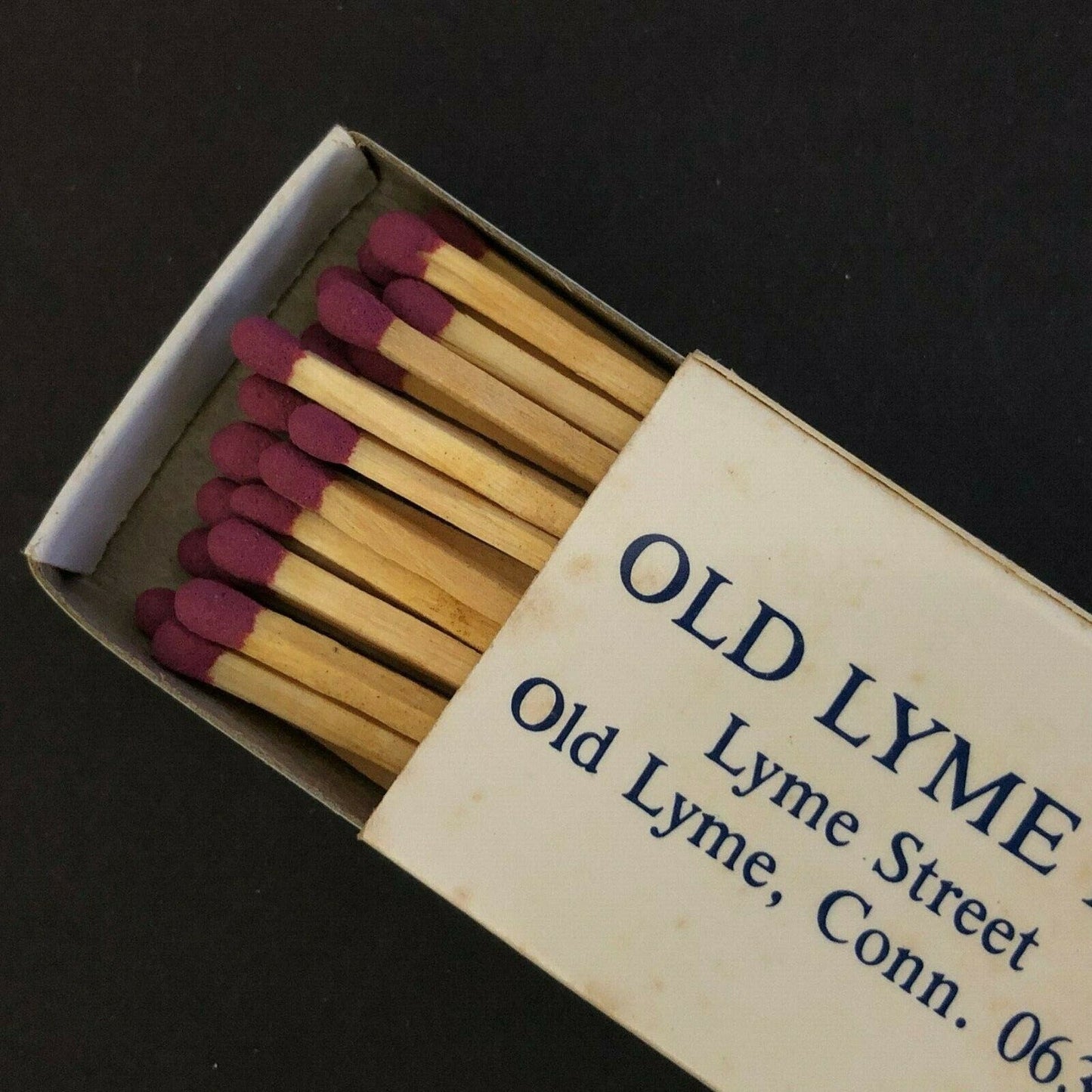 c1960's-70's Wooden Matchboxes / Matchbooks - Old Lyme Inn CONN. 06371 EXC