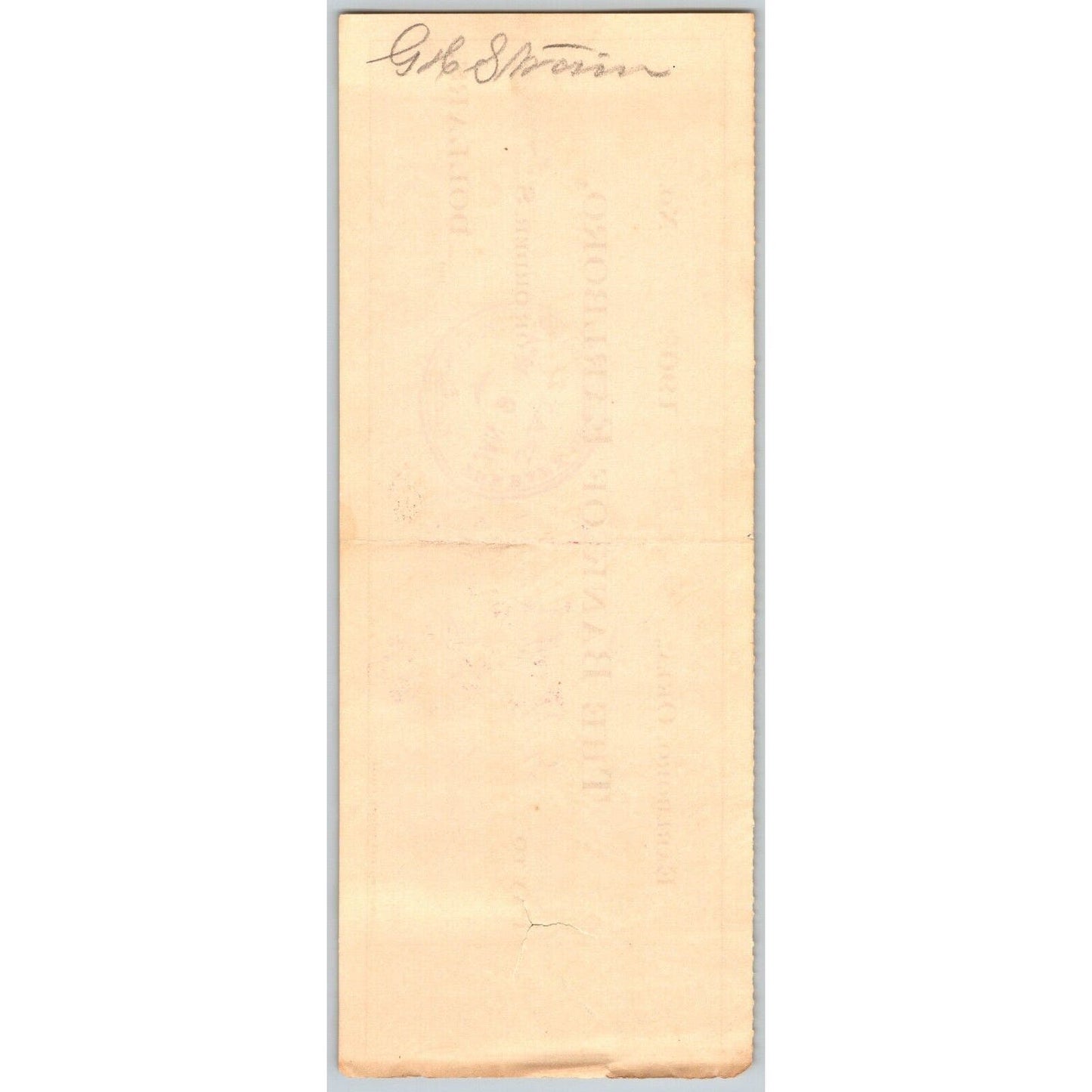 Earlboro, OK 1904 Territorial "The Bank of Earlboro" Check - Scarce