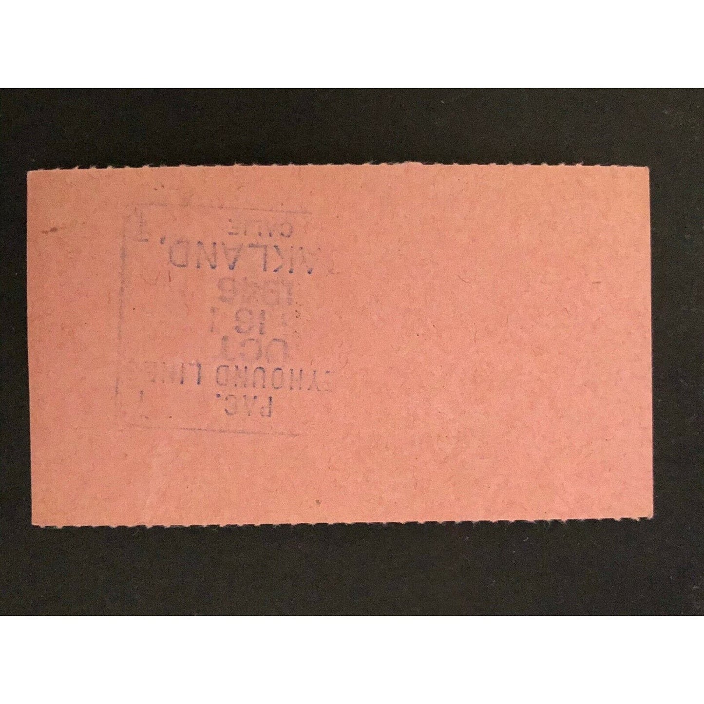 Pacific Greyhound Bus Lines I.D. Check / Ticket "Vallejo" 90982 c1945-1955