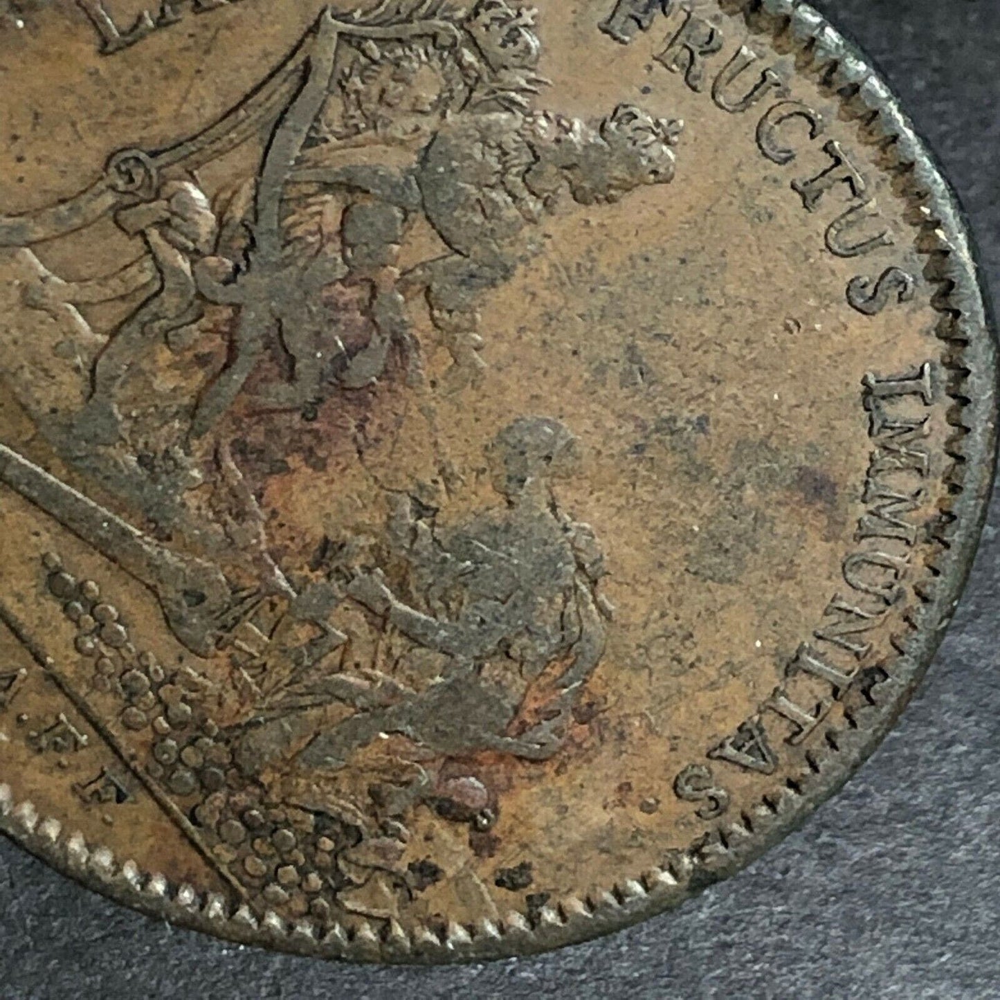 30.5mm Louis XIV Counter - Laboris Fructus Immunitas - Ben Fauver Coll.