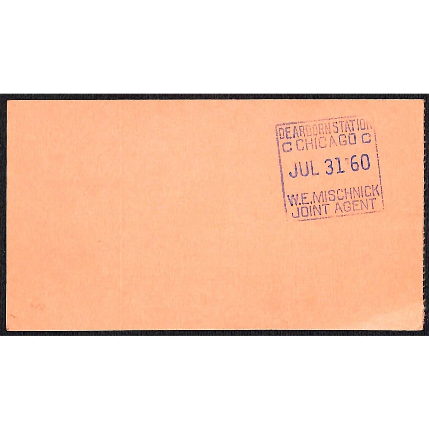 1960 Railroad Club of Chicago "Iron Horse Tour" Souvenir Ticket #109