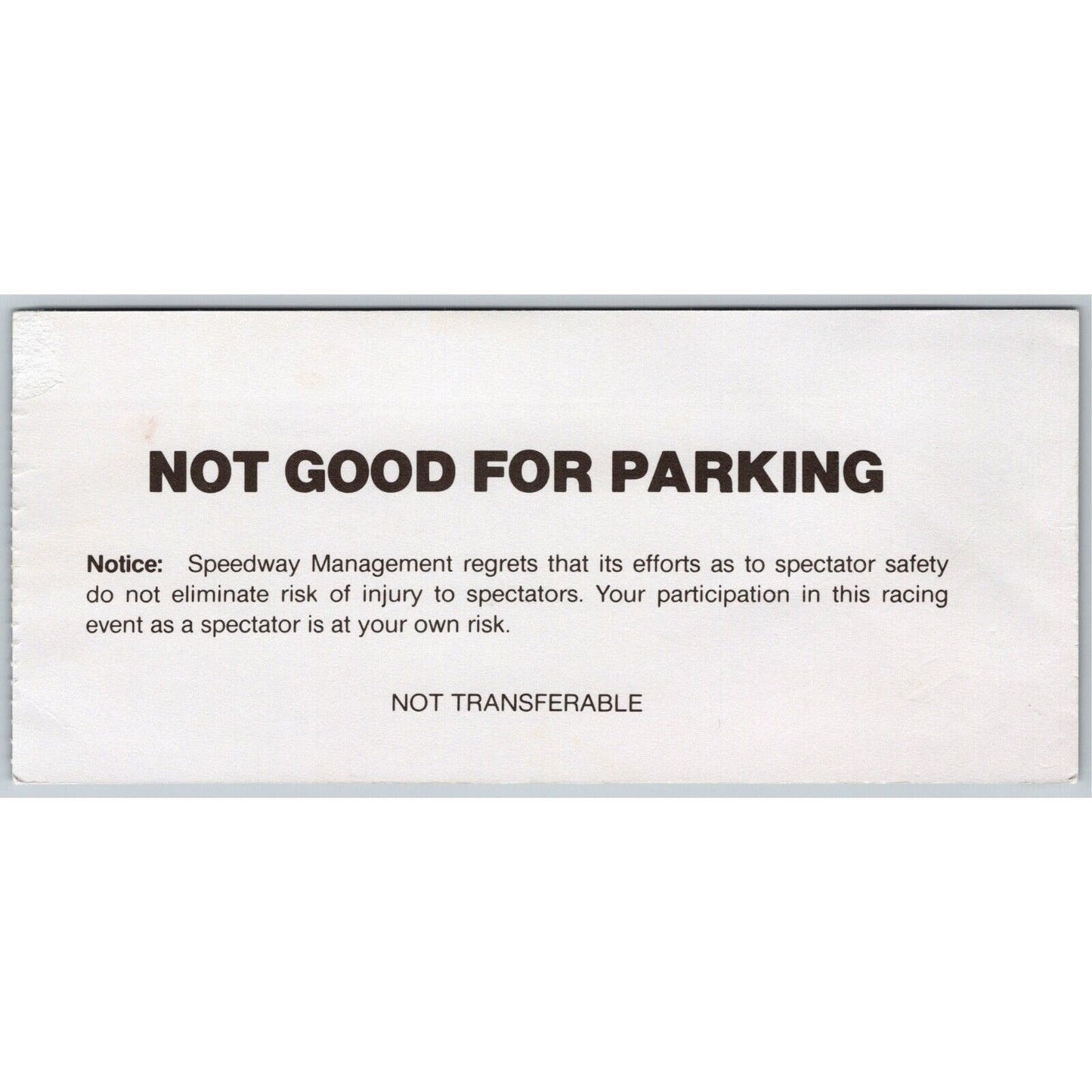 1996 Indy 500 Qualification VIP 2nd Suites Employee Ticket Stub - Indianapolis