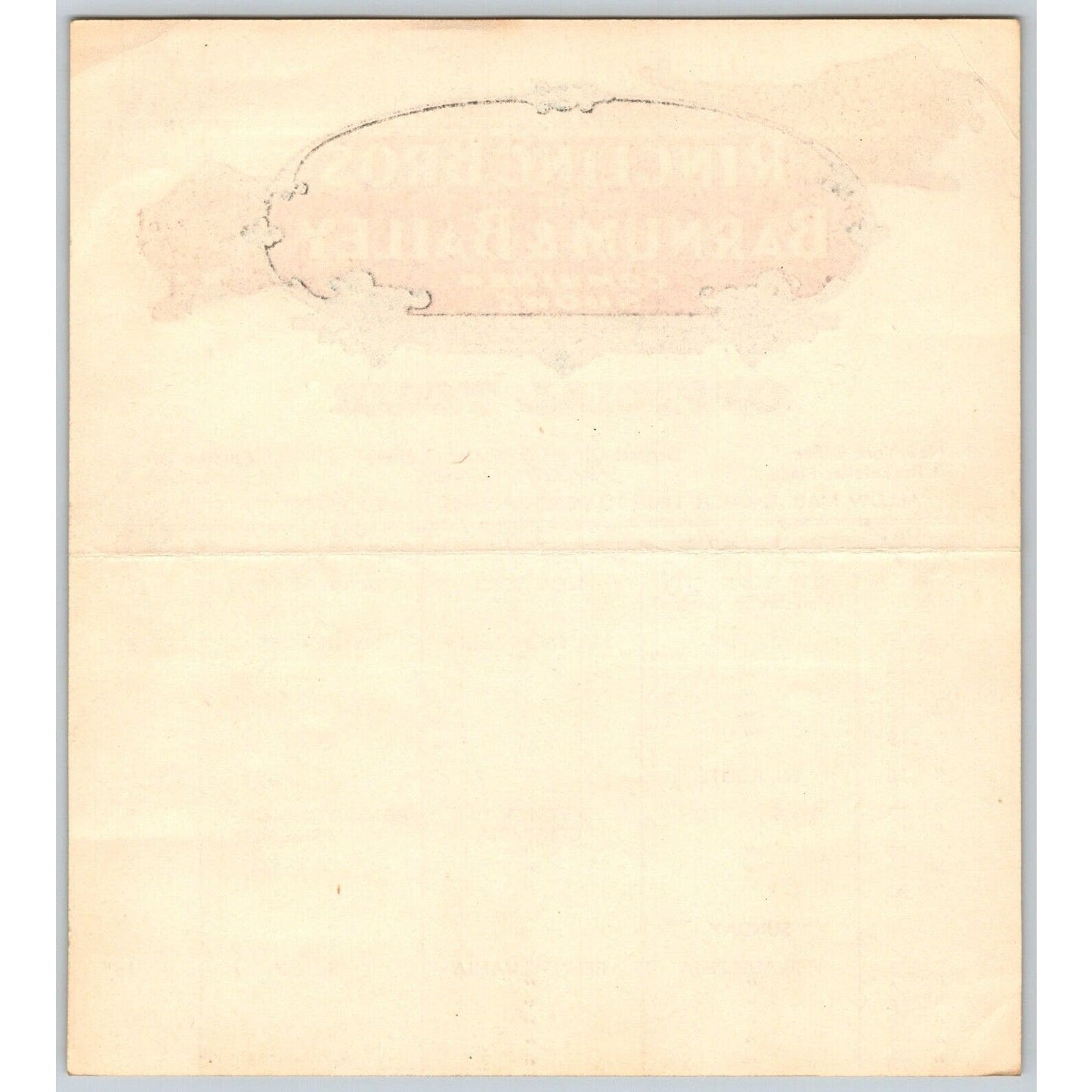 1949 Ringling Bros Barnum Bailey Circus Route Card Boston Philadelphia