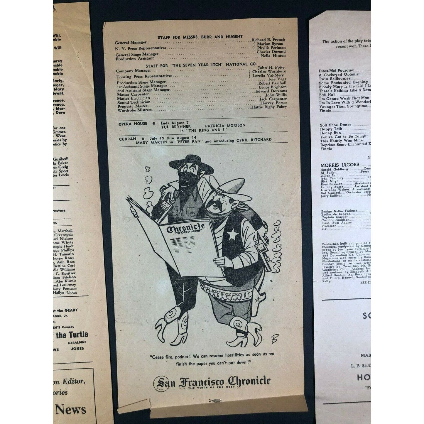 Group of 4 194o's-5o's San Francisco Musical Theater Playbills South Pacific +