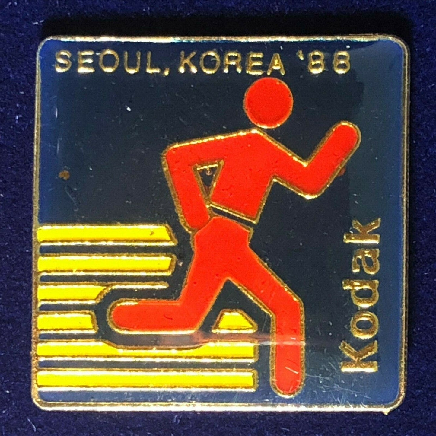 Vintage Kodak Lapel Hat Pin 1988 Seoul Olympics - Track & Field
