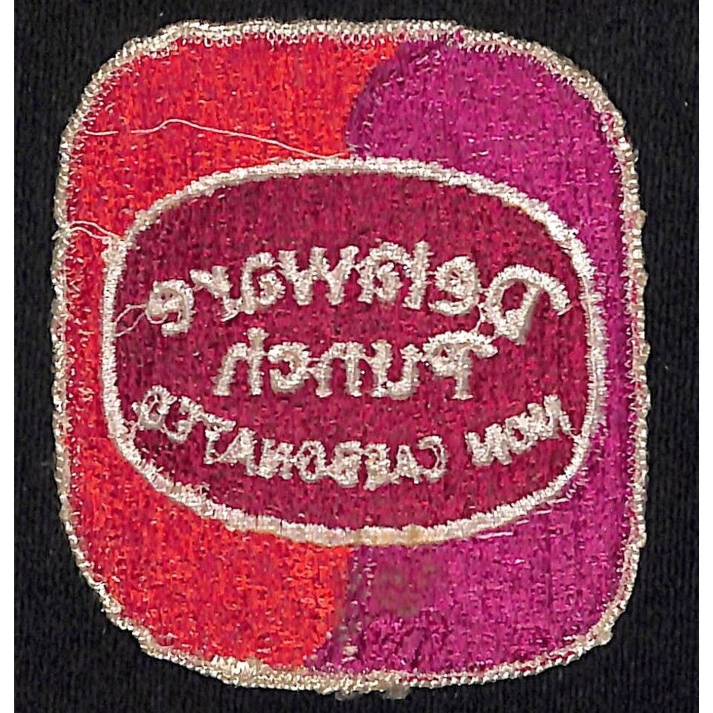 Delaware Punch Embroidered Soda Patch c1960's VGC Scarce