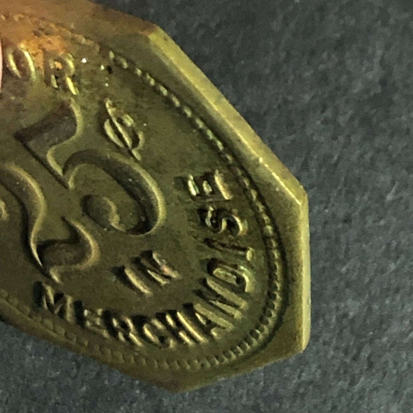 (John Doerr Lumber Wilmette, IL ?) "J.D." Token- G/F 25c In Merch. 25mm
