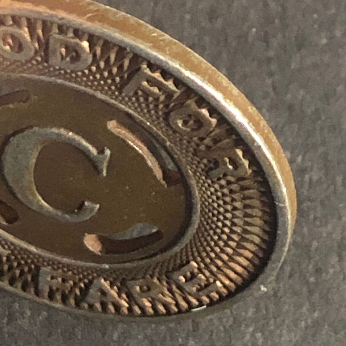 Canton City Lines Inc. "C" G/F One Fare Brass Transit Token - 22.75mm