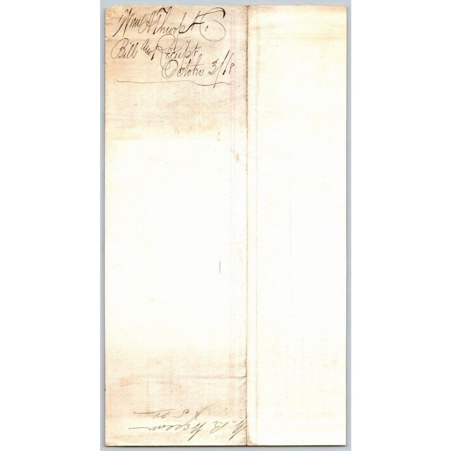 Detroit Letterhead W. A. Throop & Co. Stationers "Law Books and Law Blanks" 1868