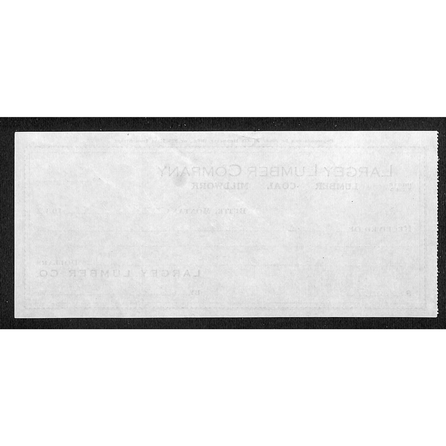 Largey Lumber Coal Butte Montana - 1933 Billhead Letterhead Wilson Drug