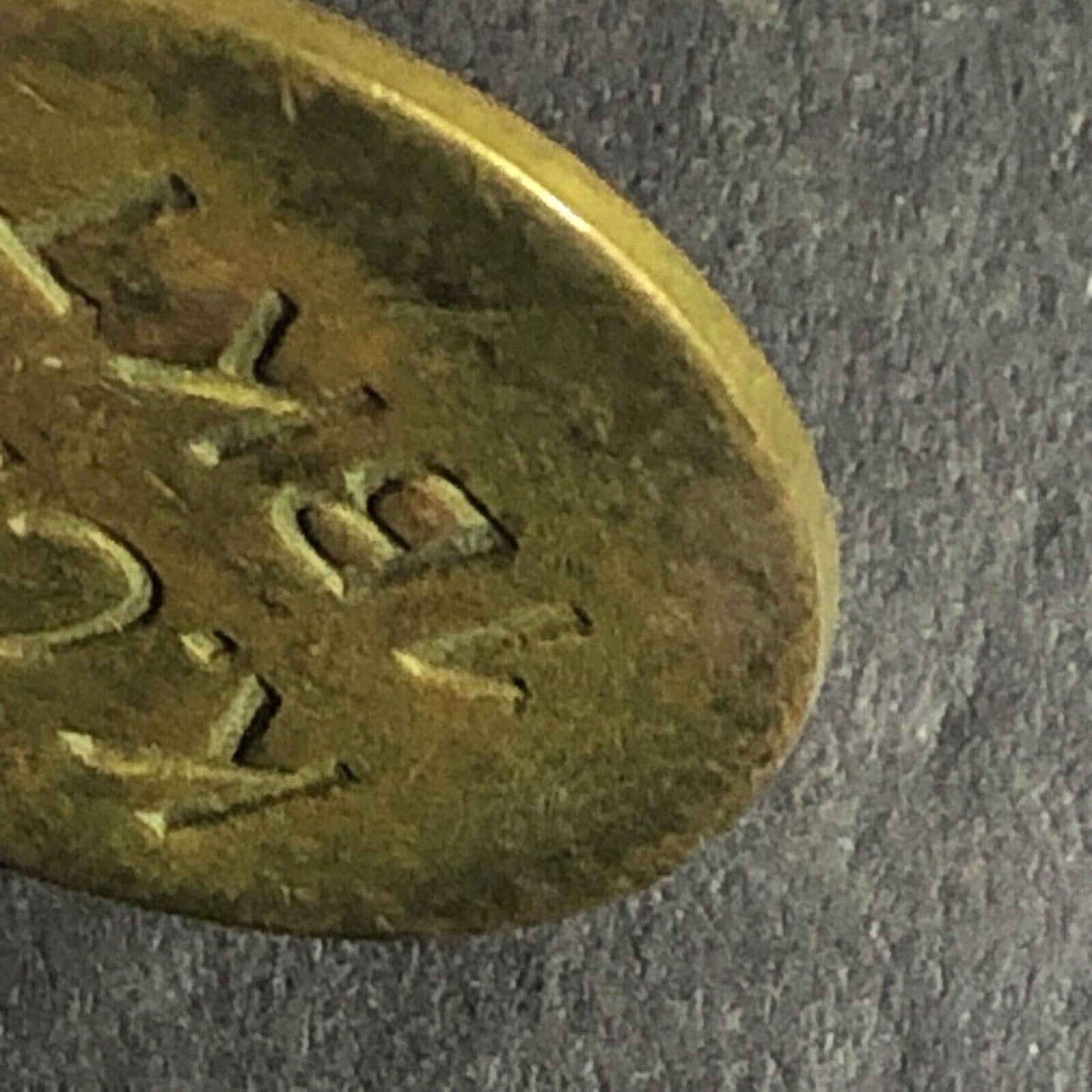 K.C. Co "1BKT" (Kirby Canning - Trappe, Maryland) Brass Picker Token 21mm
