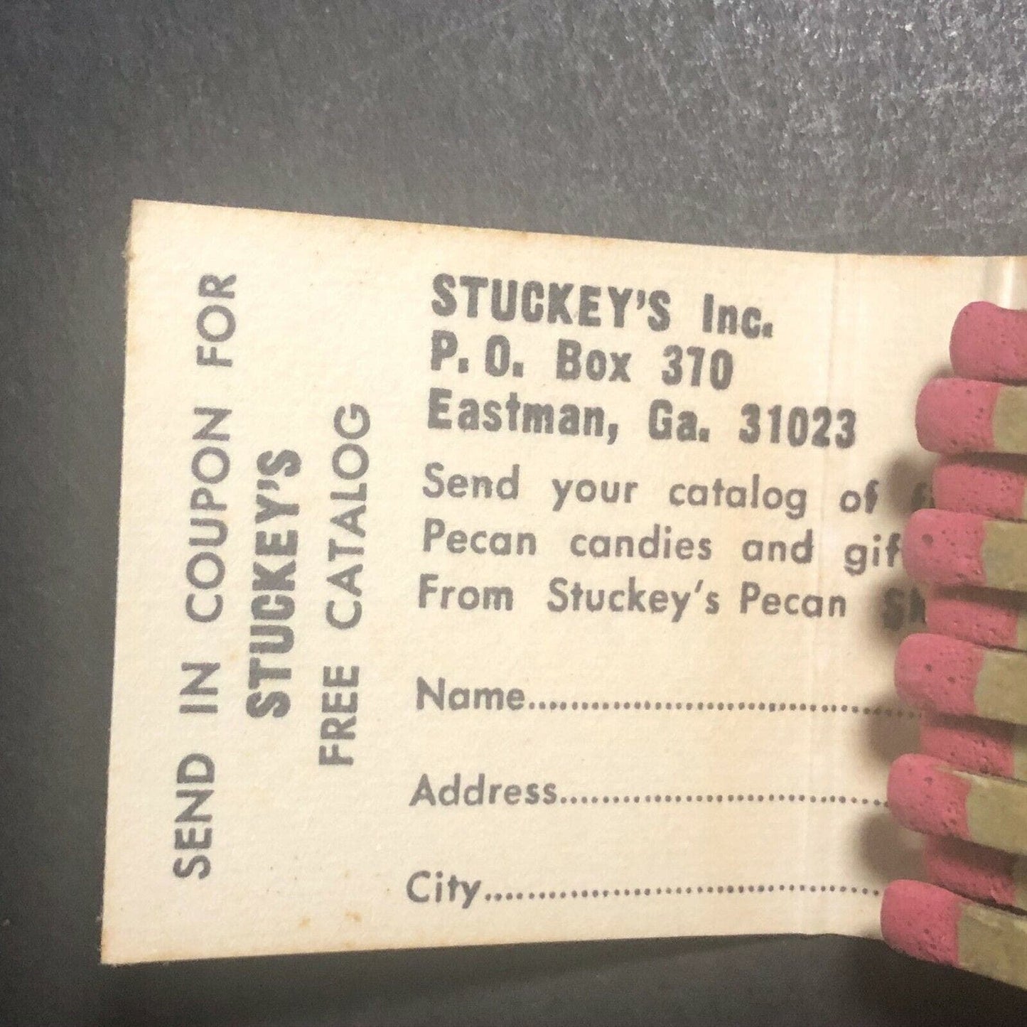 1960's-70's Full Matchbook - "A Stuckey's Stop Keeps America Going"