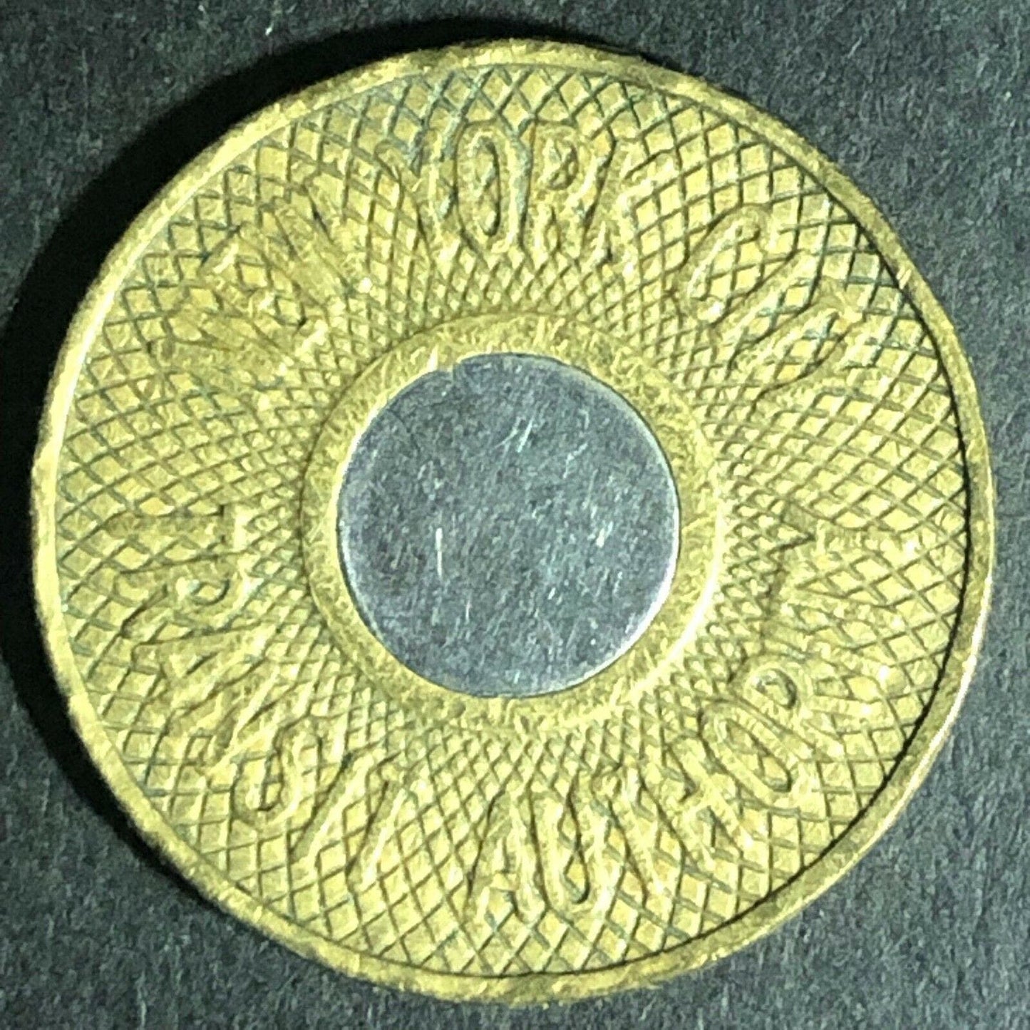 c1988 New York City Transit Authority G/F One Fare Bimetallic Token 22mm (1844)