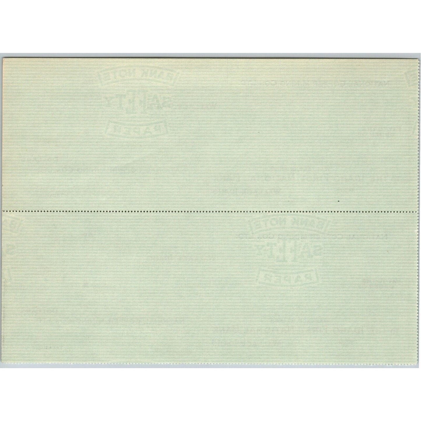 National Copper Mining Company Wallace, Idaho - Bank Check Sheet - c1930's-40's