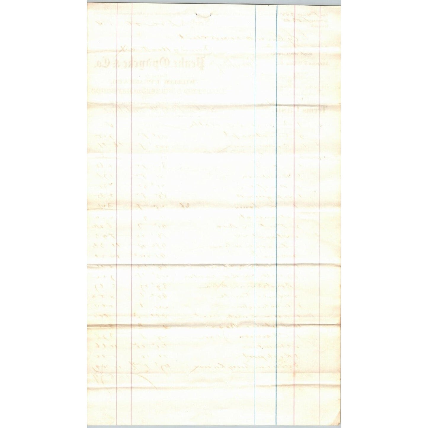1873 Peake, Opdycke & Co. Dry Goods Importers NYC Invoice to Sandy Hook, CT