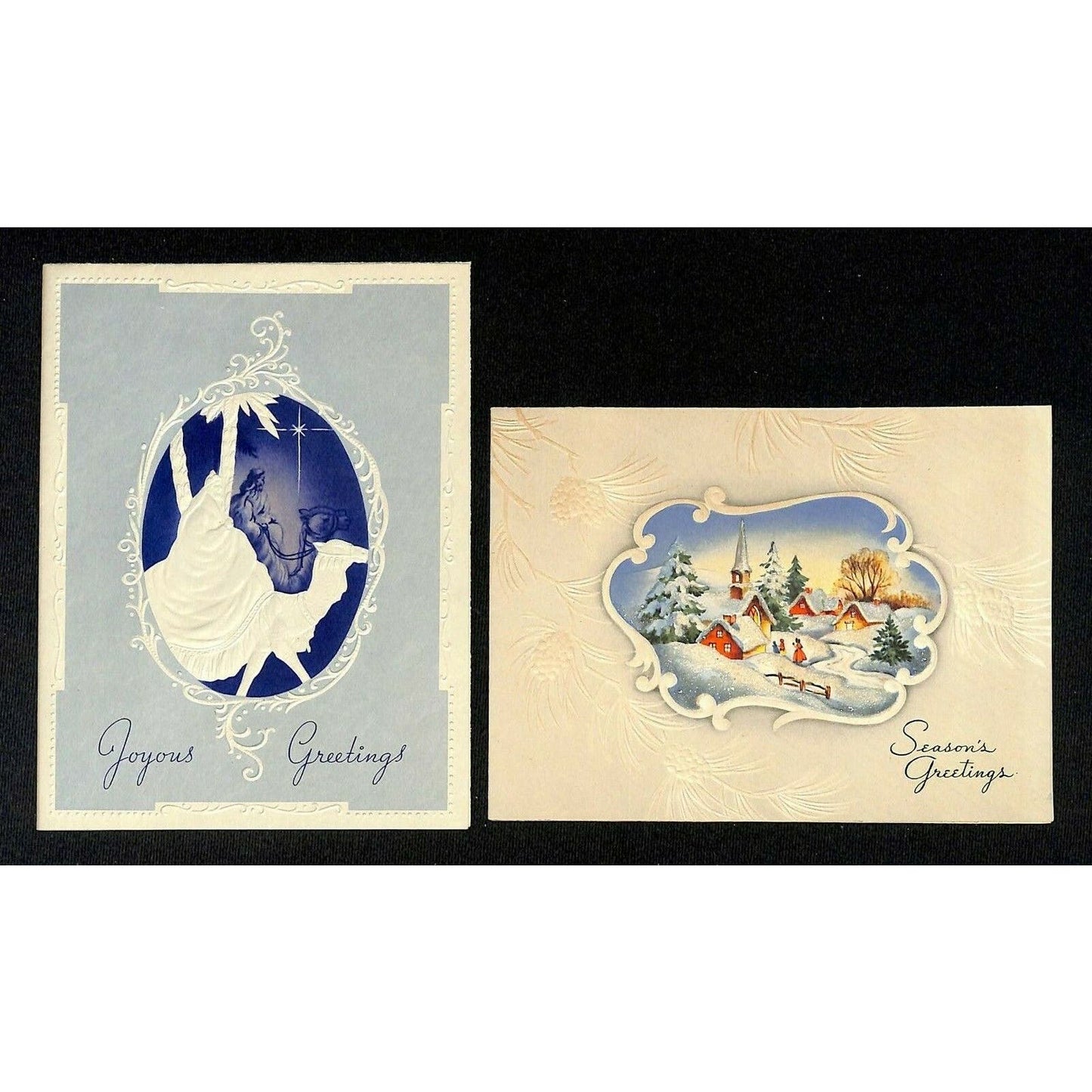 Group of 27 Vintage c1930's-50's Mostly Christmas Cards & Single Sheet Art