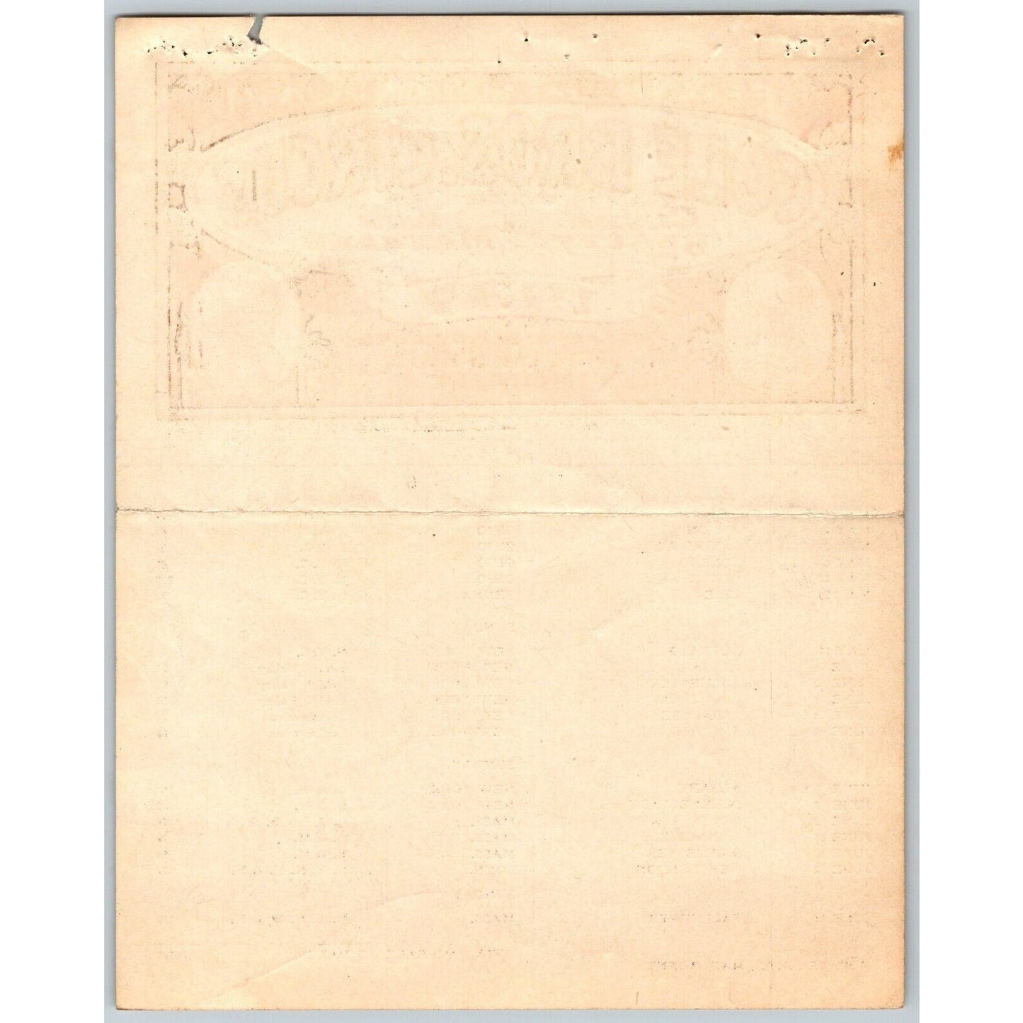 1937 Cole Bros with Clyde Beatty Ken Maynard Circus Route Card OH PA NY MA CT