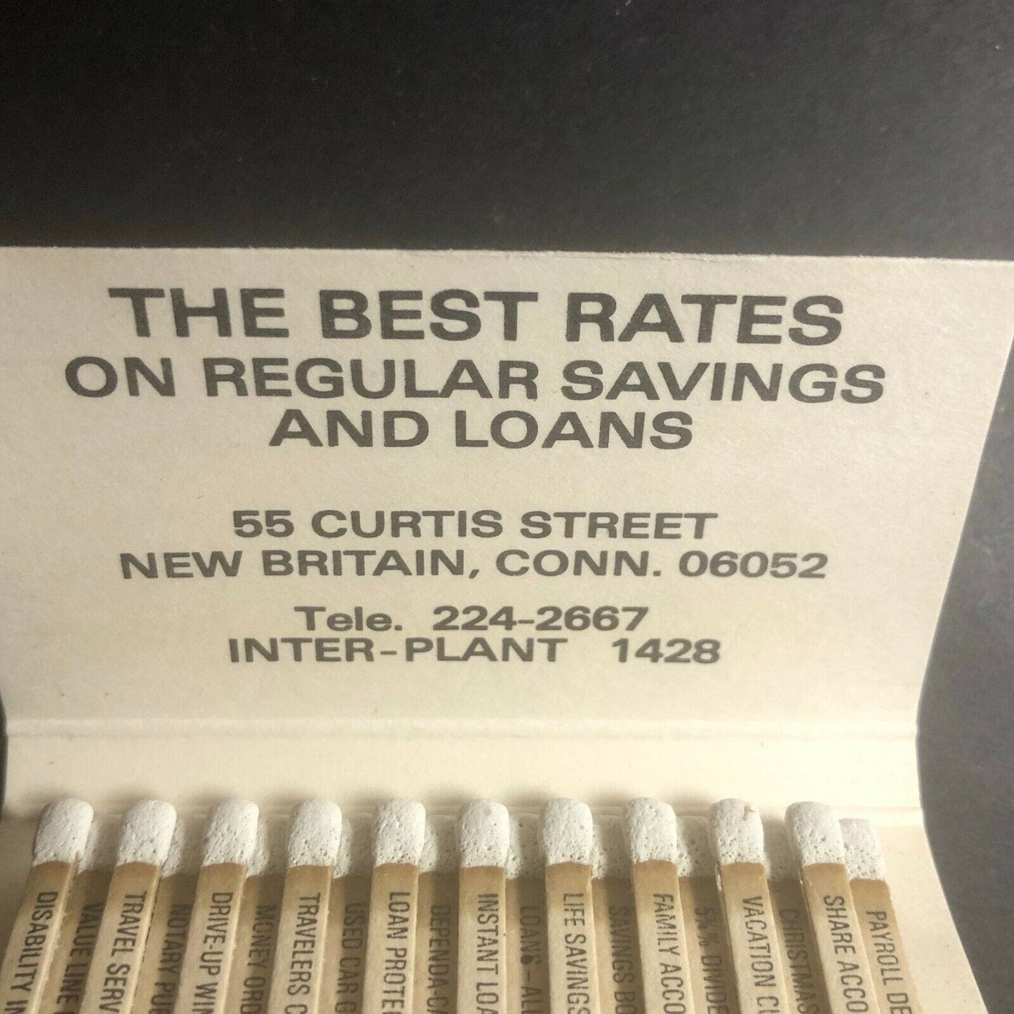 1980's Full Decorative Matchbook - "Stanley Works Employee FCU New Britain, CT
