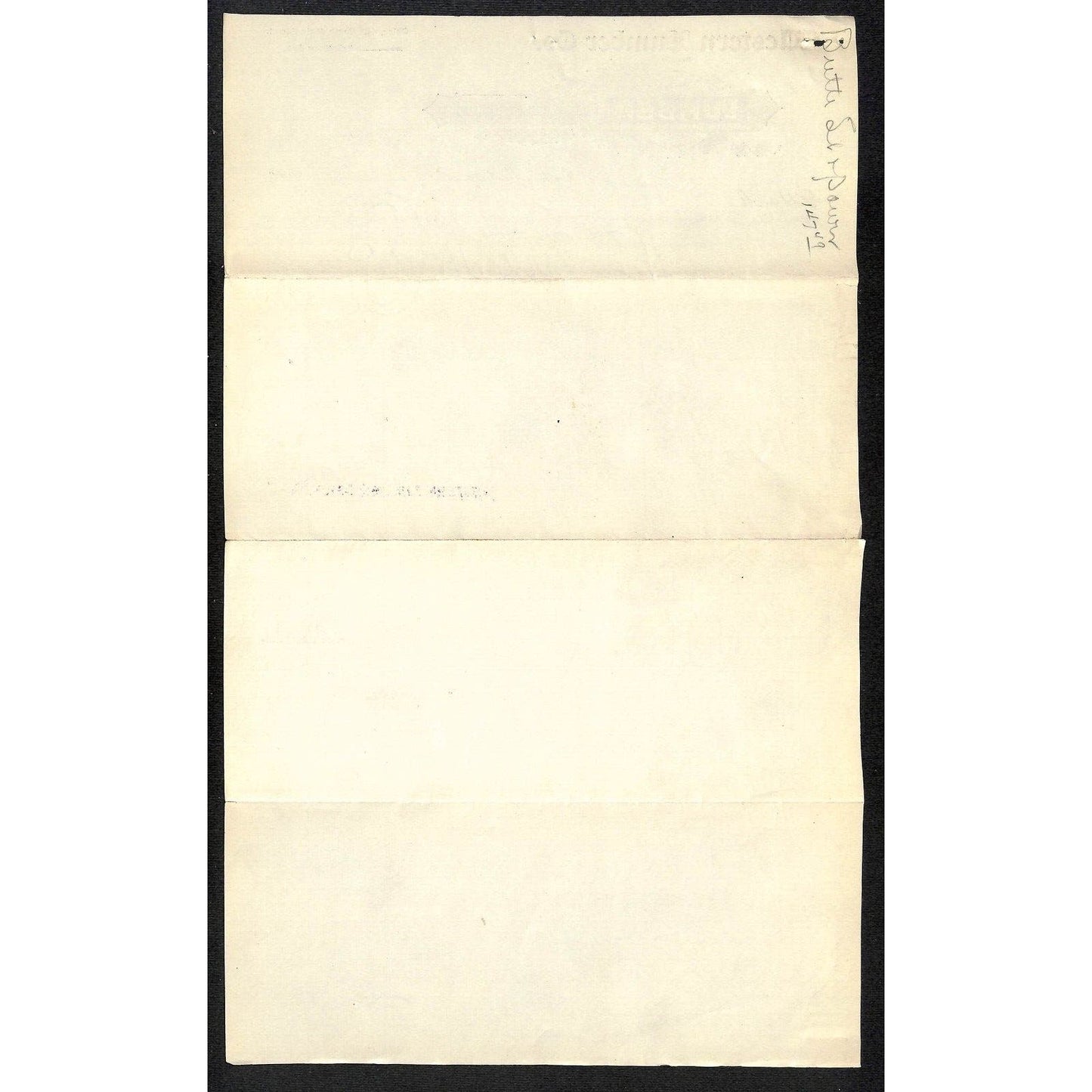 Butte, MT Western Lumber Co. 1900 Long Letterhead to Butte Light & Power