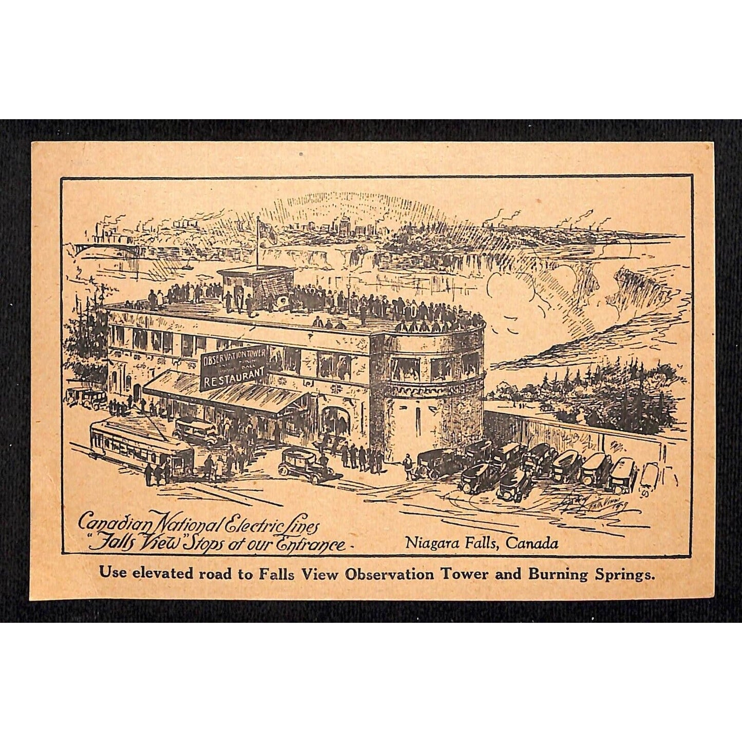 Canadian National Electric Lines Victorian Trade Card Niagara Falls - Scarce VGC