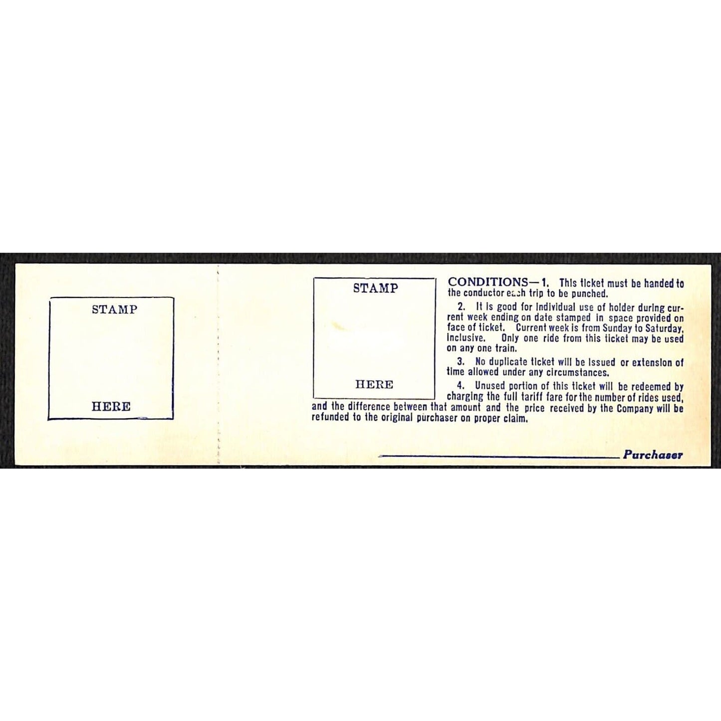 Chicago Aurora and Elgin Railway (1902-57) 10 Ride Ticket Lombard / Wheaton