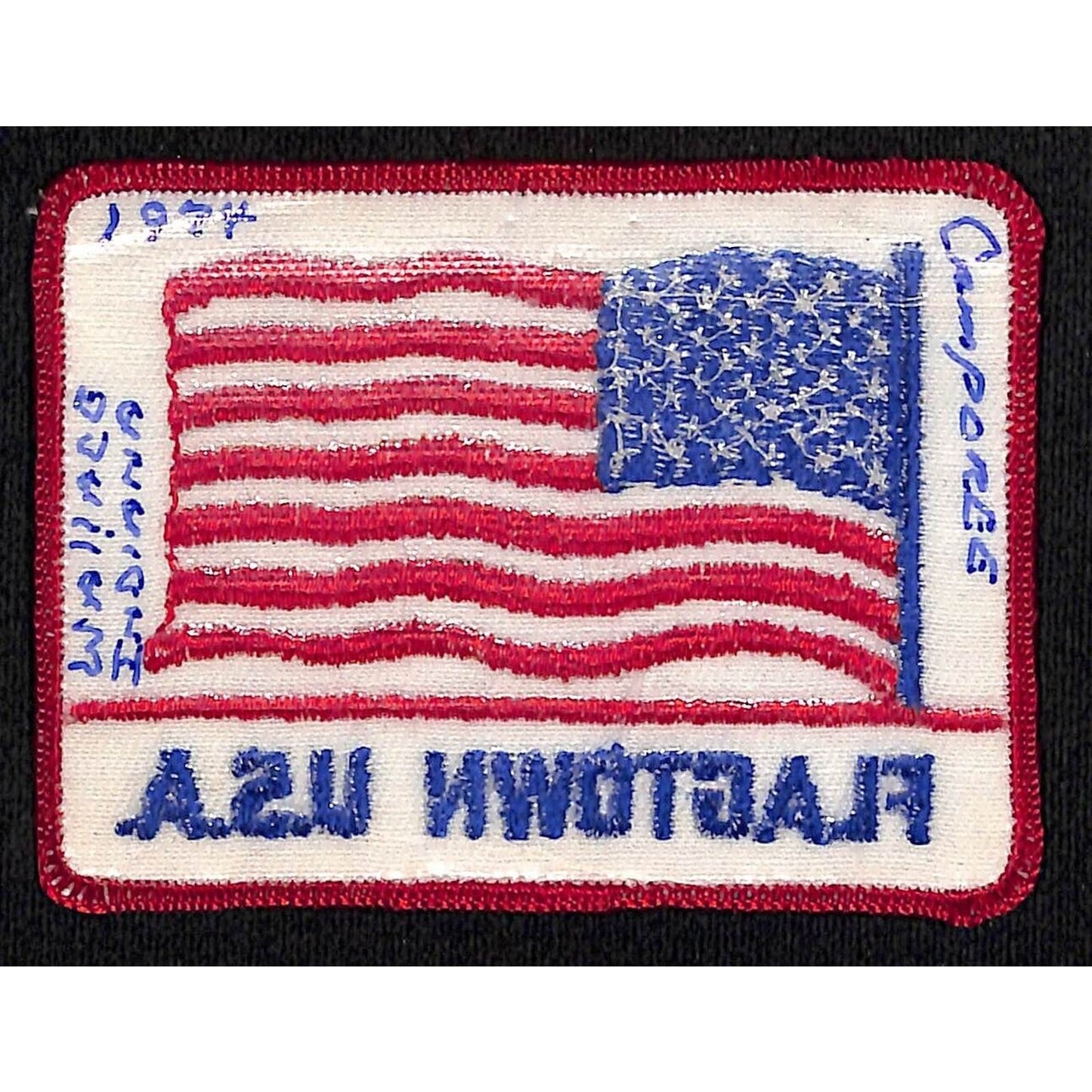 BSA Patch Flagtown U.S.A. (Wallace, IN 1974 Camporee) Flag 1975 Boy Scouts