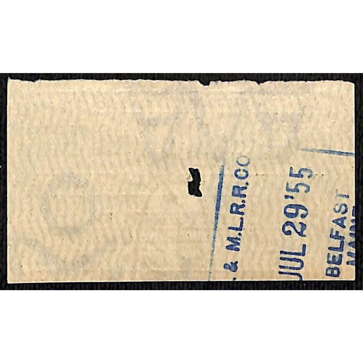 1955 Belfast and Moosehead Lake Railroad Ticket Burnham Jct. Pittsfield ME #1309