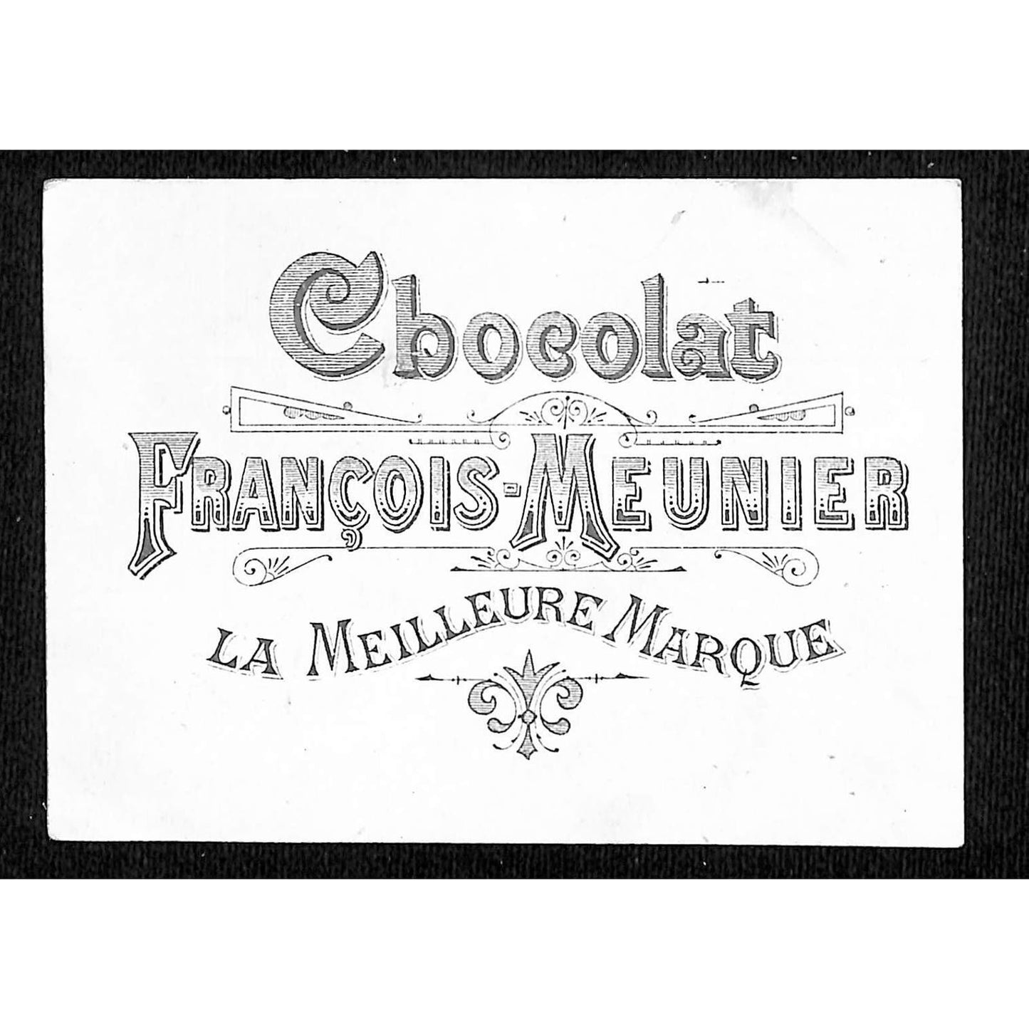 French Victorian Trade Card Chocolat Francois-Meunier / Spring Floral Home Scene
