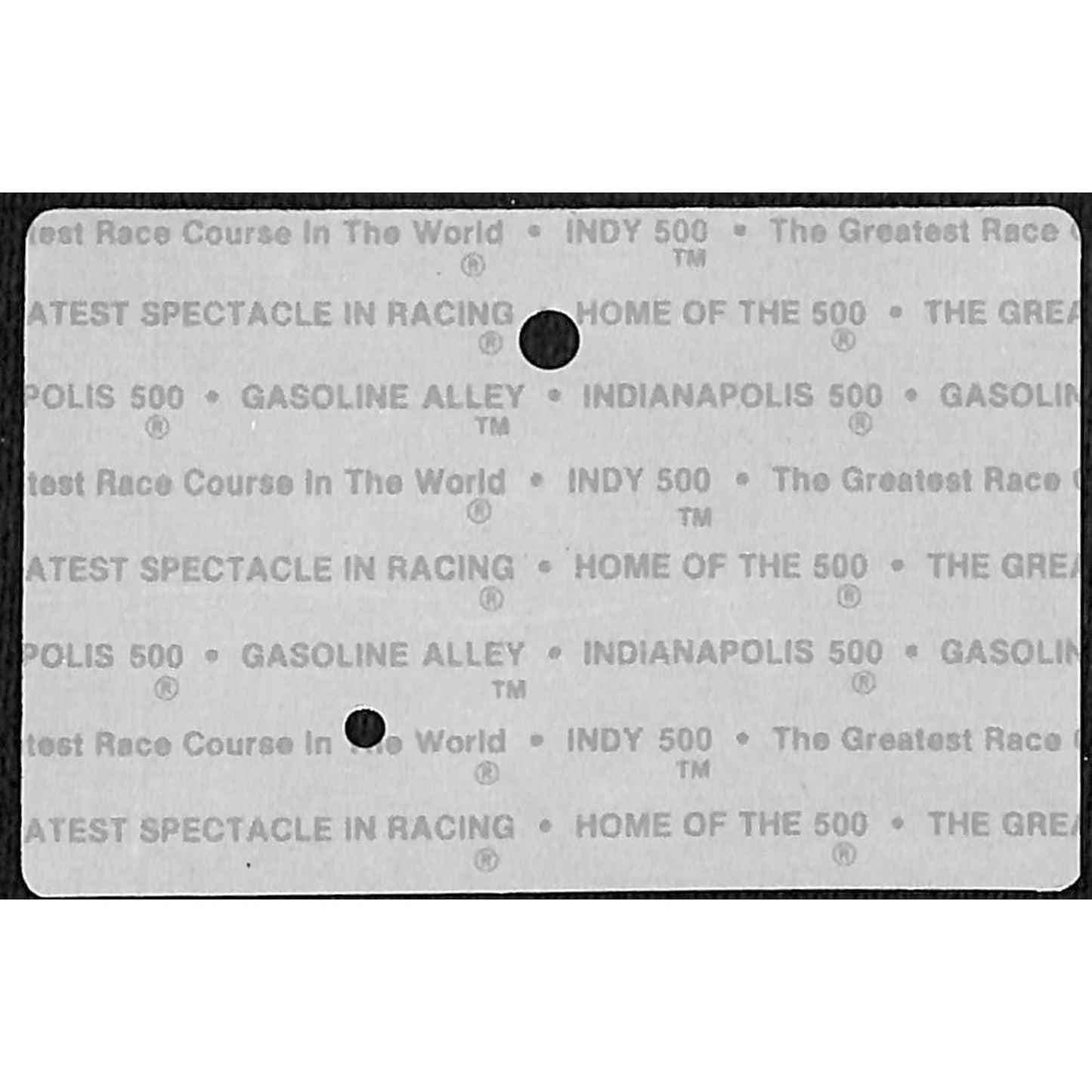 1988 Indy 500 Season Gate / Garage Ticket Pass Card Indianapolis IMS #1746 VGC