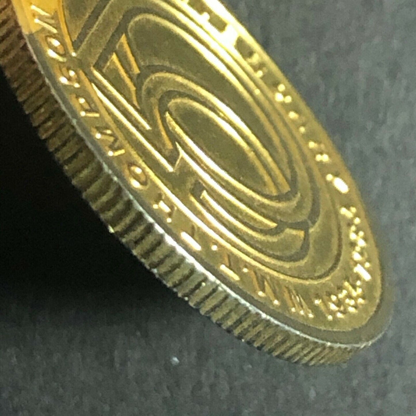 23mm 1985 "Wm. T. Thompson" (Vitamins) 50c off Reeded Brass Token - Fauver Coll.