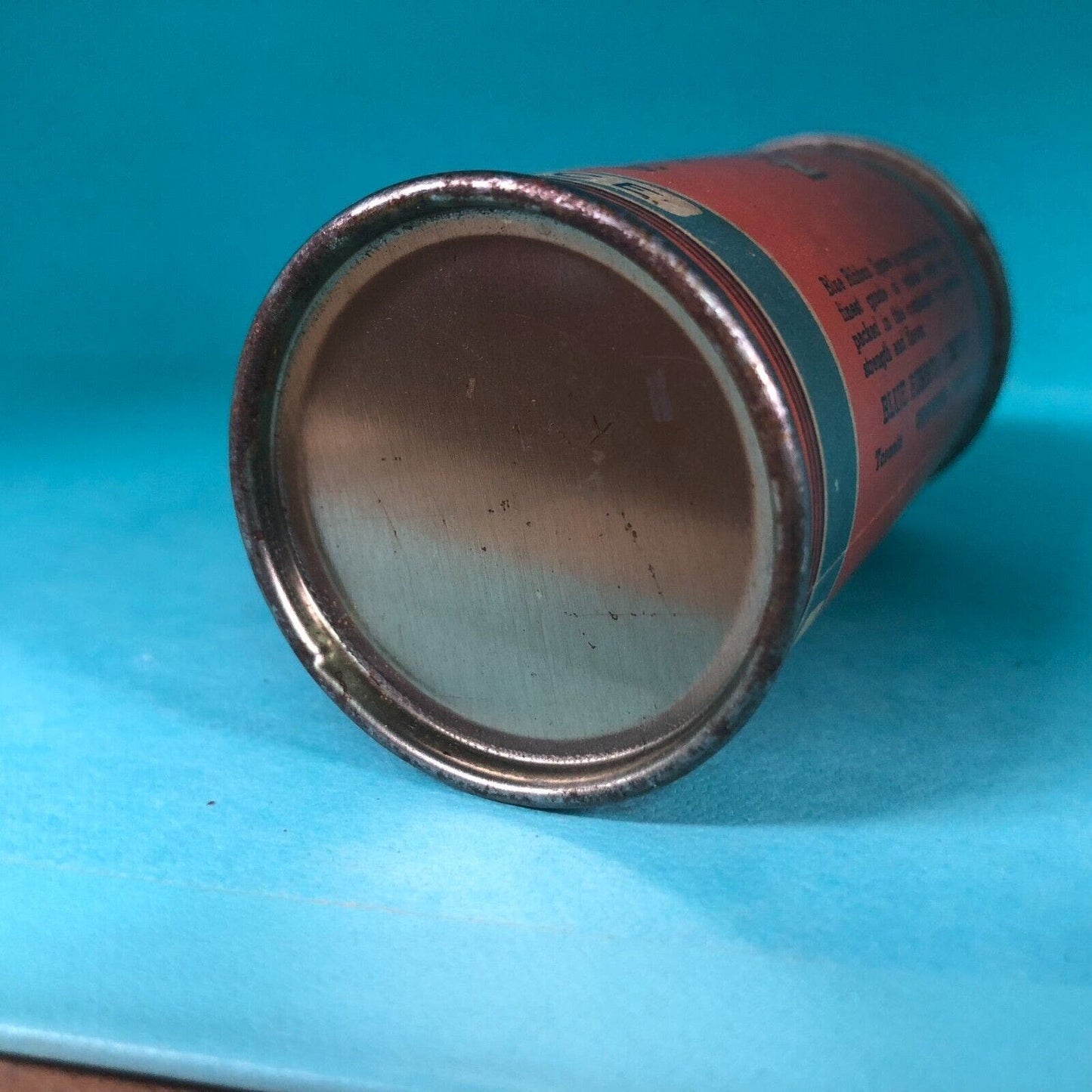 Blue Ribbon Allspice Tin Canadian 3 3/8"h Fiber Body c1920's-30's Scarce VGC