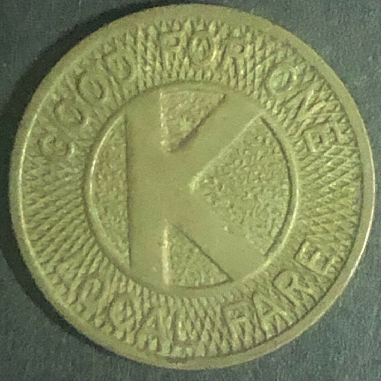 1947 16mm Key System Oakland G/F One Local Fare Transit Token CA