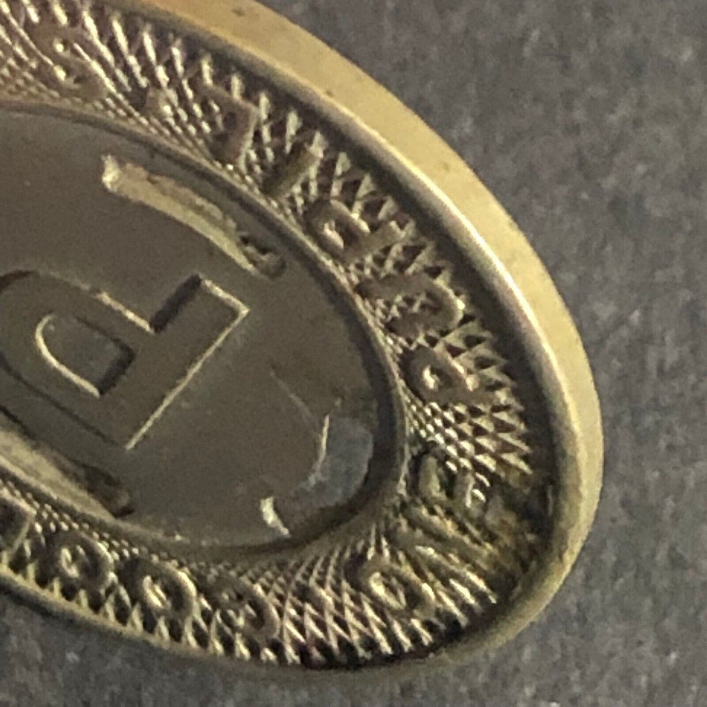 Fitchburg & Leominster (MA) "P" G/F One Pupil's Fare Brass Transit Token 22mm