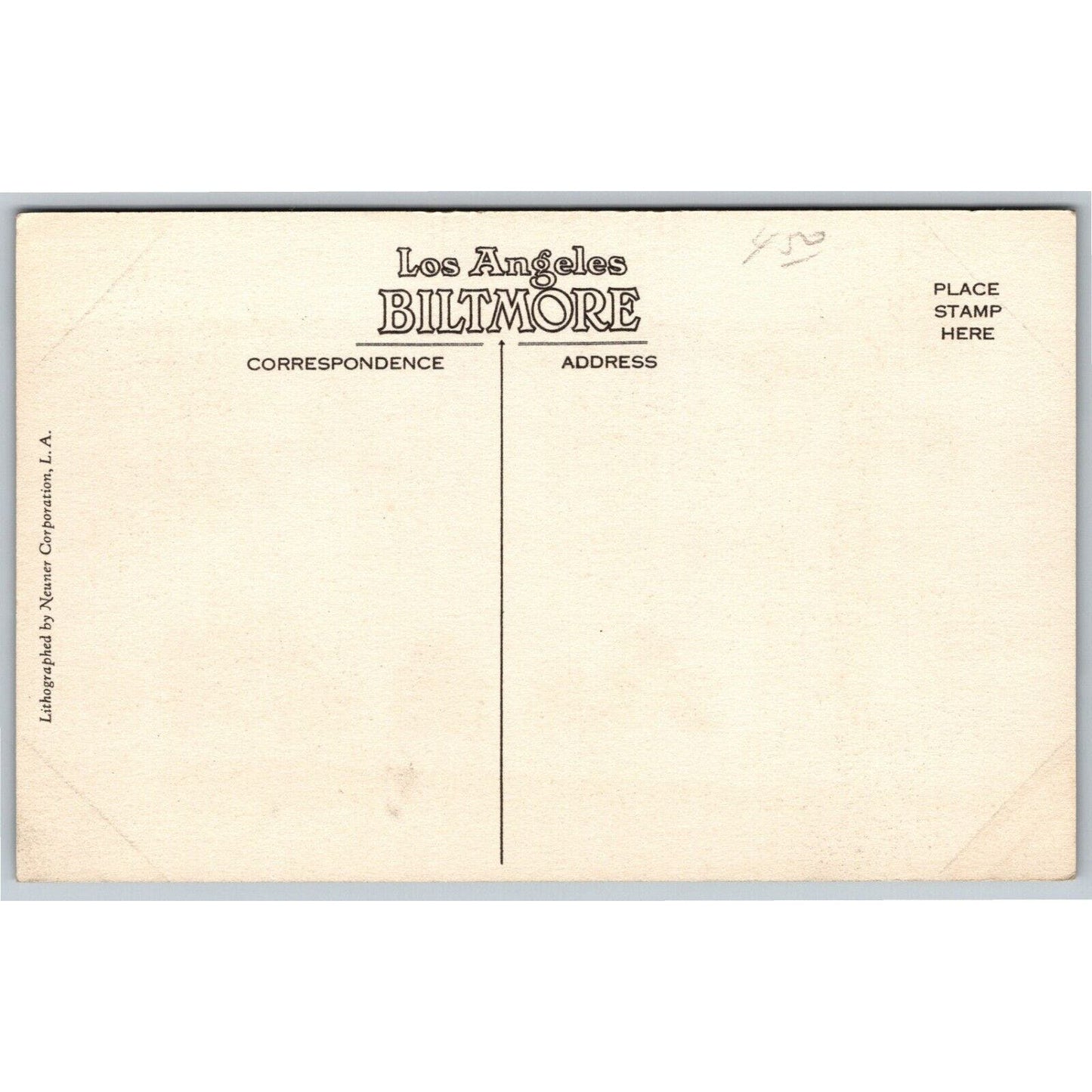 Biltmore Hotel Los Angeles, Cal. Postcard - c1938 NP VGC