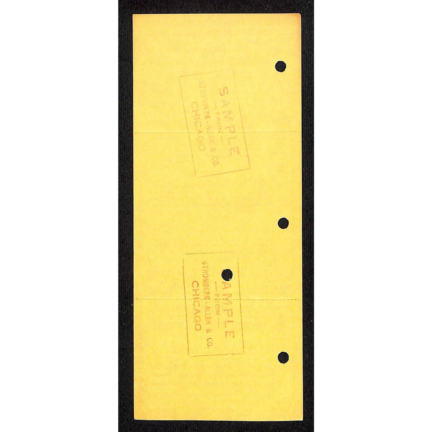 Illinois Central Railroad Unnumbered SAMPLE Ticket 63rd St to Kankakee