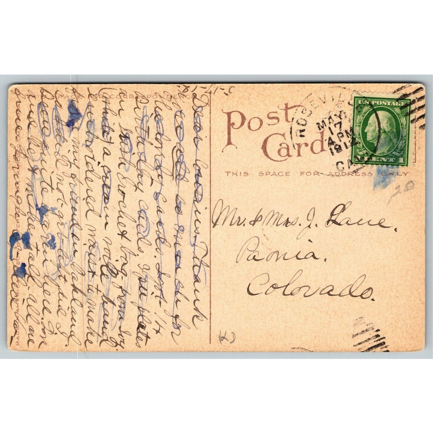 Vintage c1912 Postcard - First Presbyterian Church, Fresno, CA