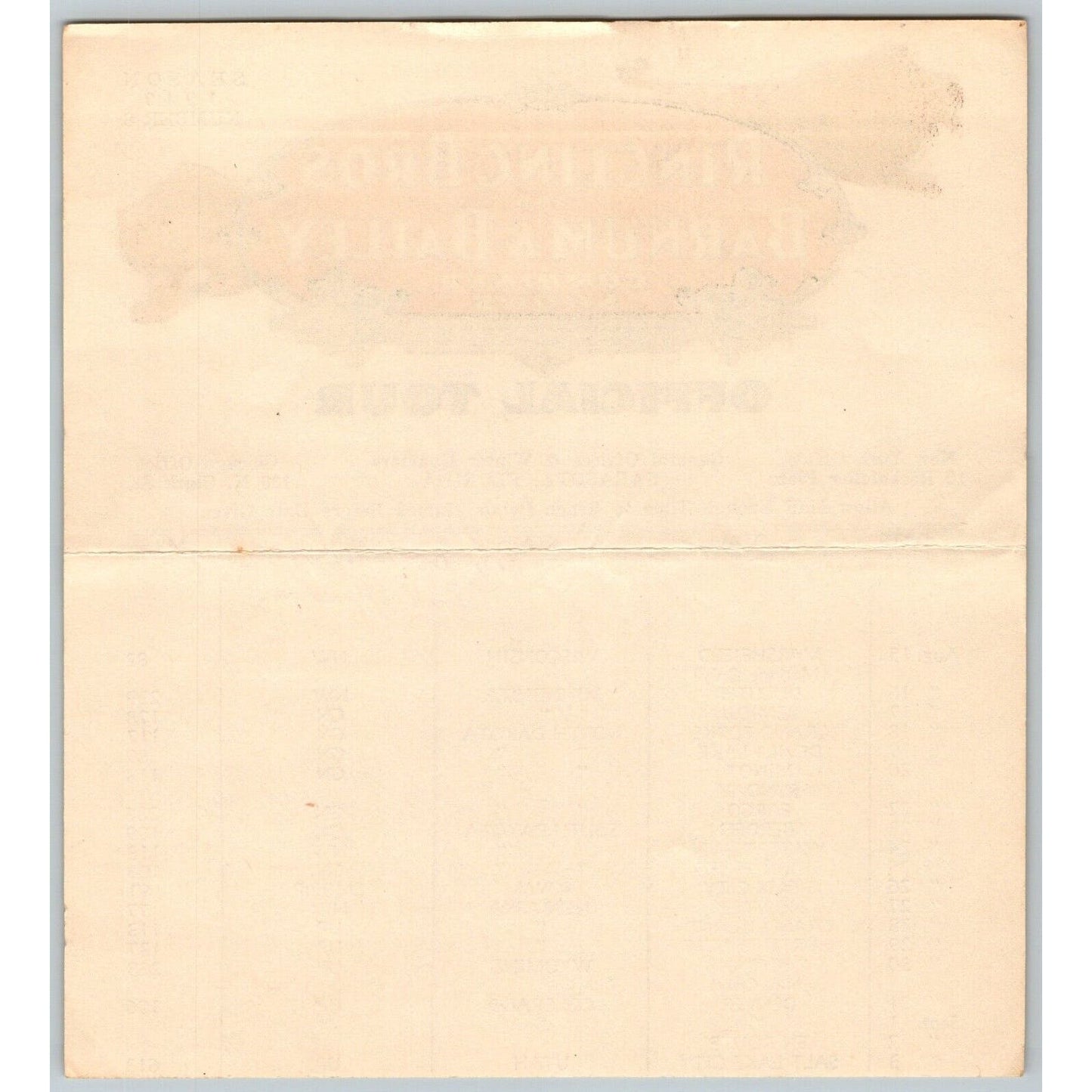 1949 Ringling Bros Barnum Bailey Circus Route Card Grand Forks Fargo Denver