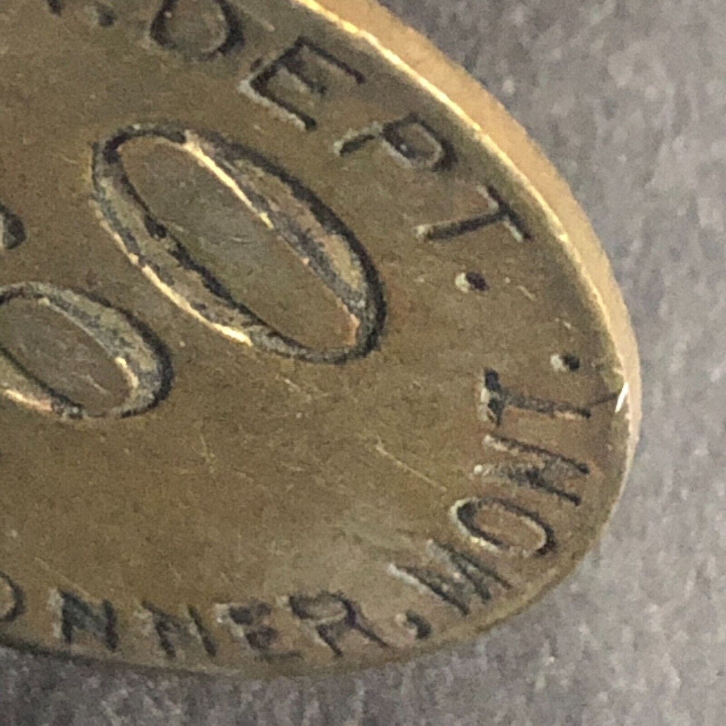 Anaconda Copper Mining Co. Bonner, MONT MT Brass Tool Check Tag #460 Scarce