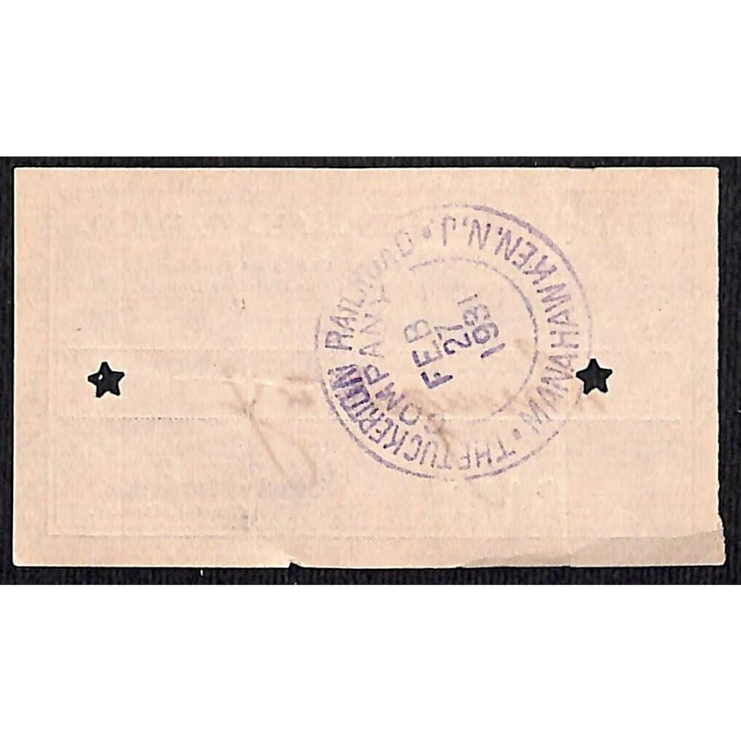 1931 Tuckerton Railroad First Class Ticket Manahawken, NJ Scarce #2406