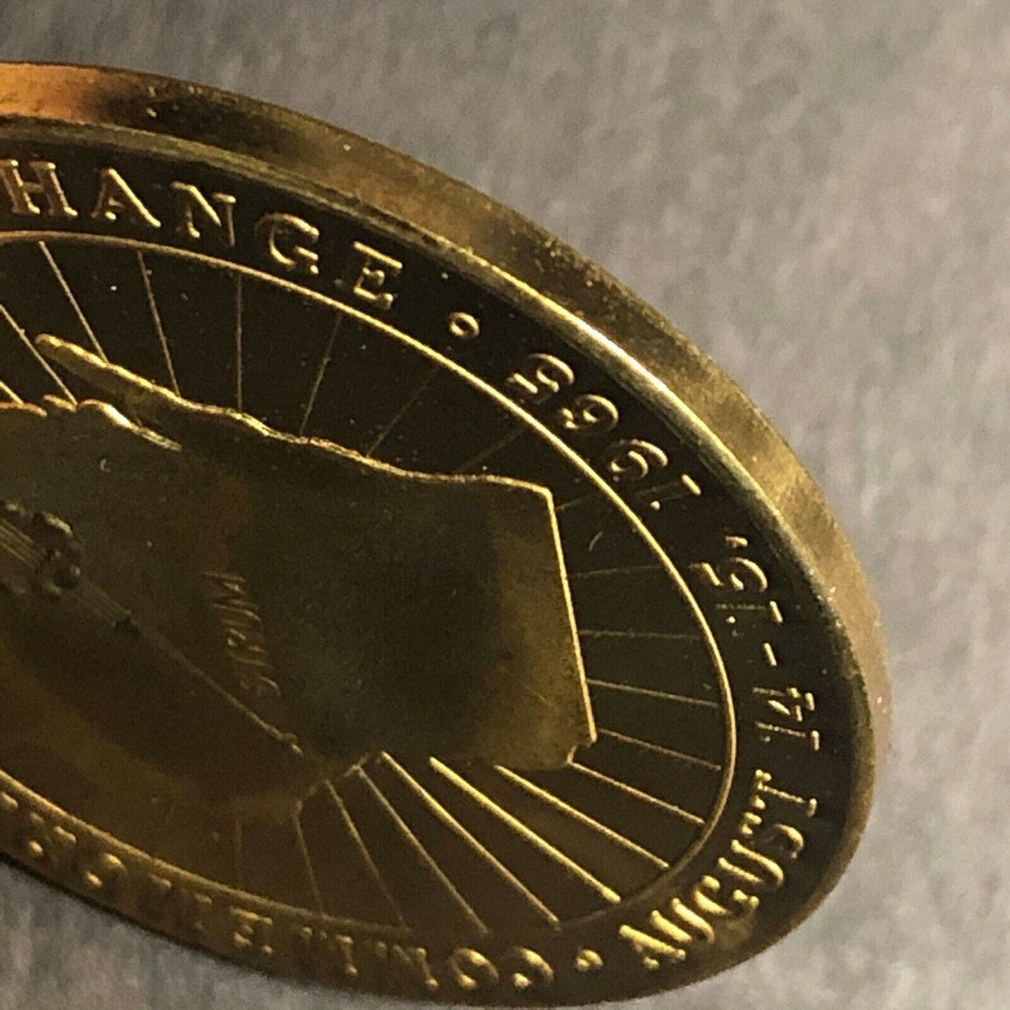 1965 34mm Brass Strum "Steam Engine Days" 100 Year Commemorative Token - Fauver