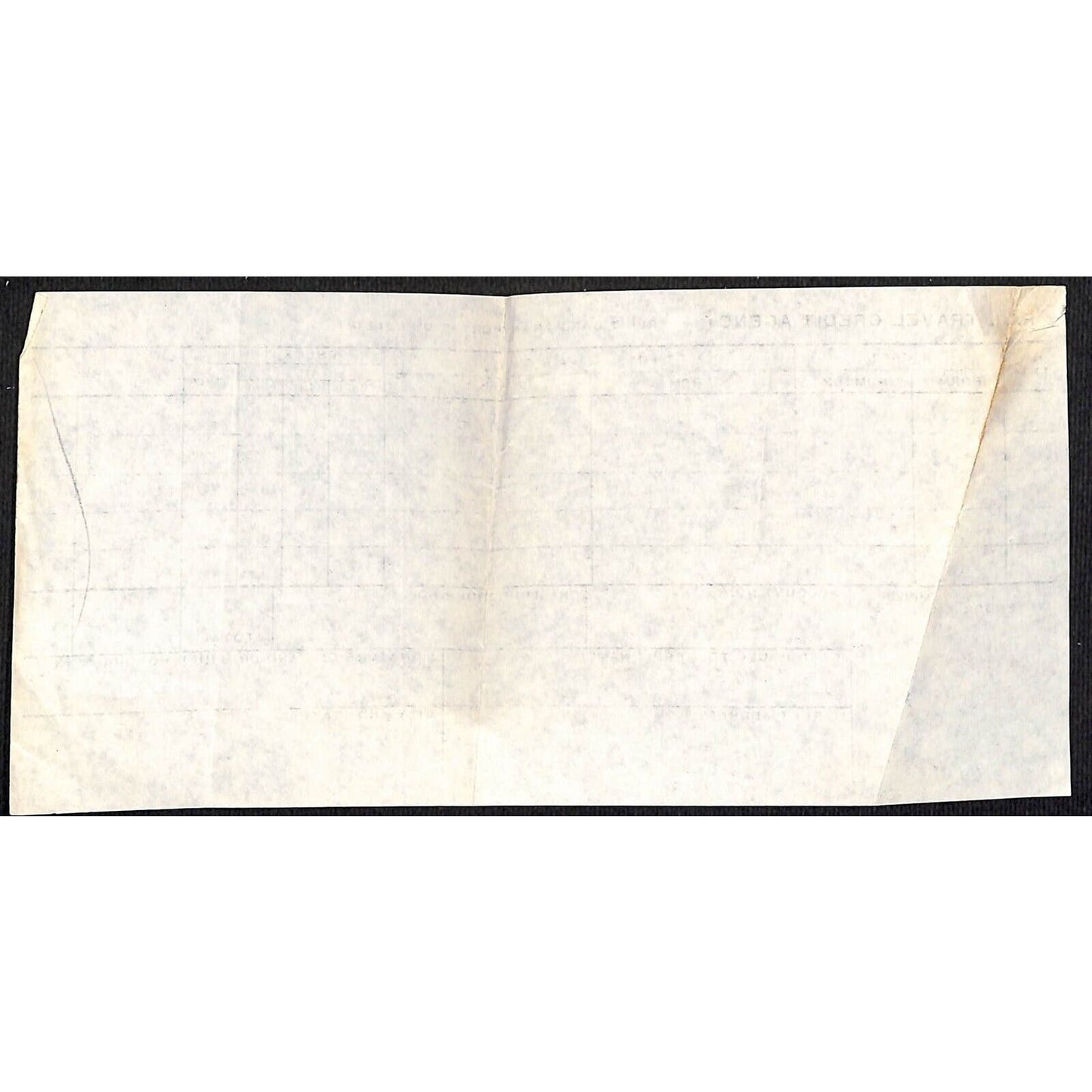 c1961 Rail Travel Credit Agency Credit Card Receipt Chicago to Denver