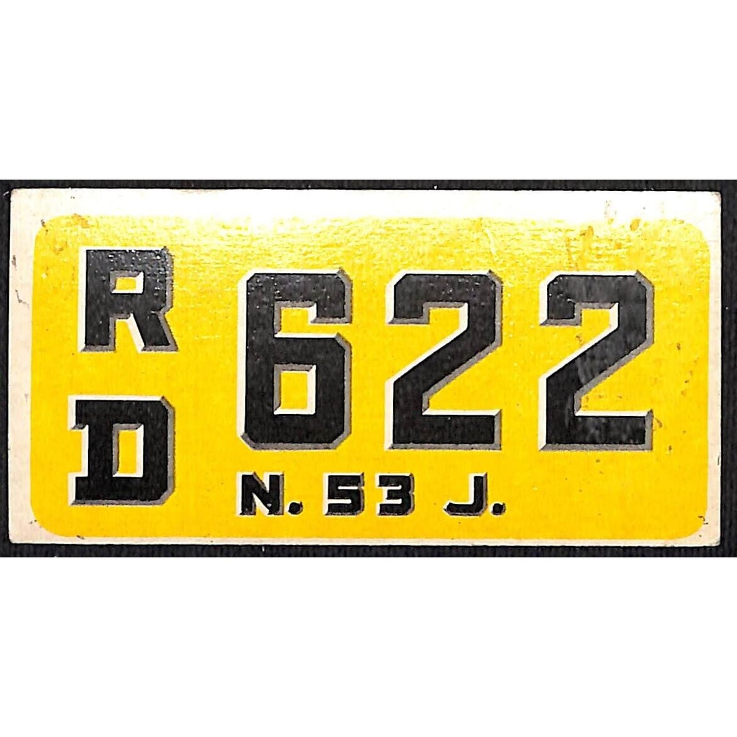 New Jersey Topps Gum License Plate Card Statistics Info Card c1953