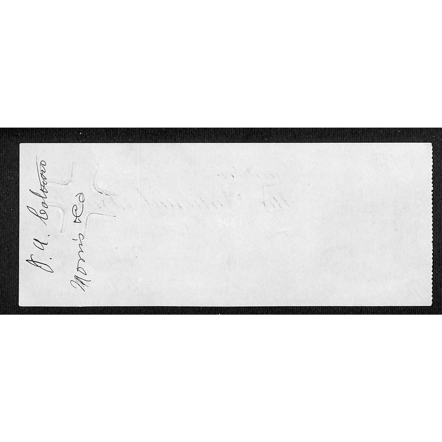 Greensboro National Bank Check w/ Building Horse Carriage Street Vignette 1895